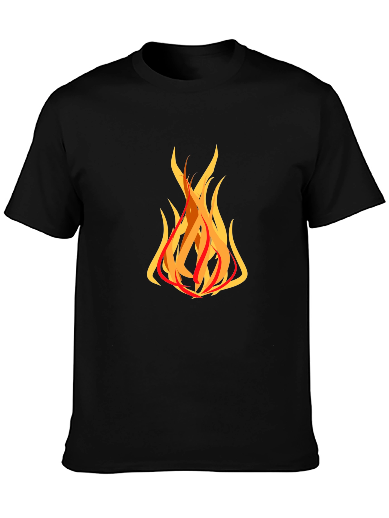 Flame Graphic Black T-Shirt