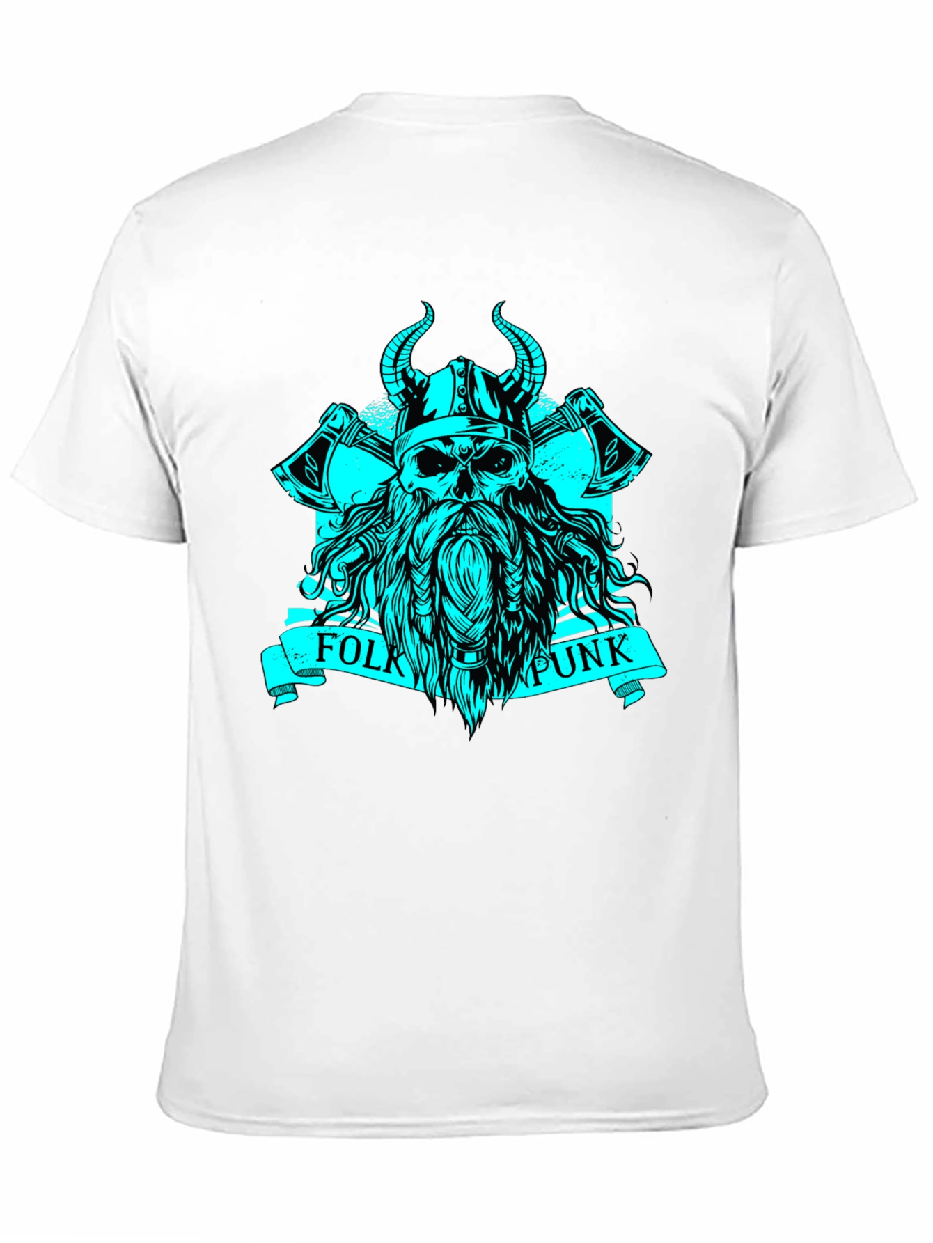 Folk Punk Viking Skull Graphic Tee