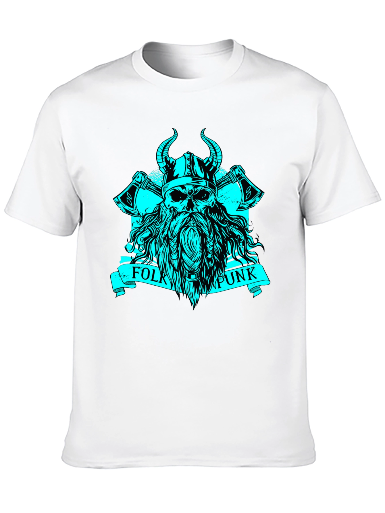 Folk Punk Viking Skull Graphic Tee
