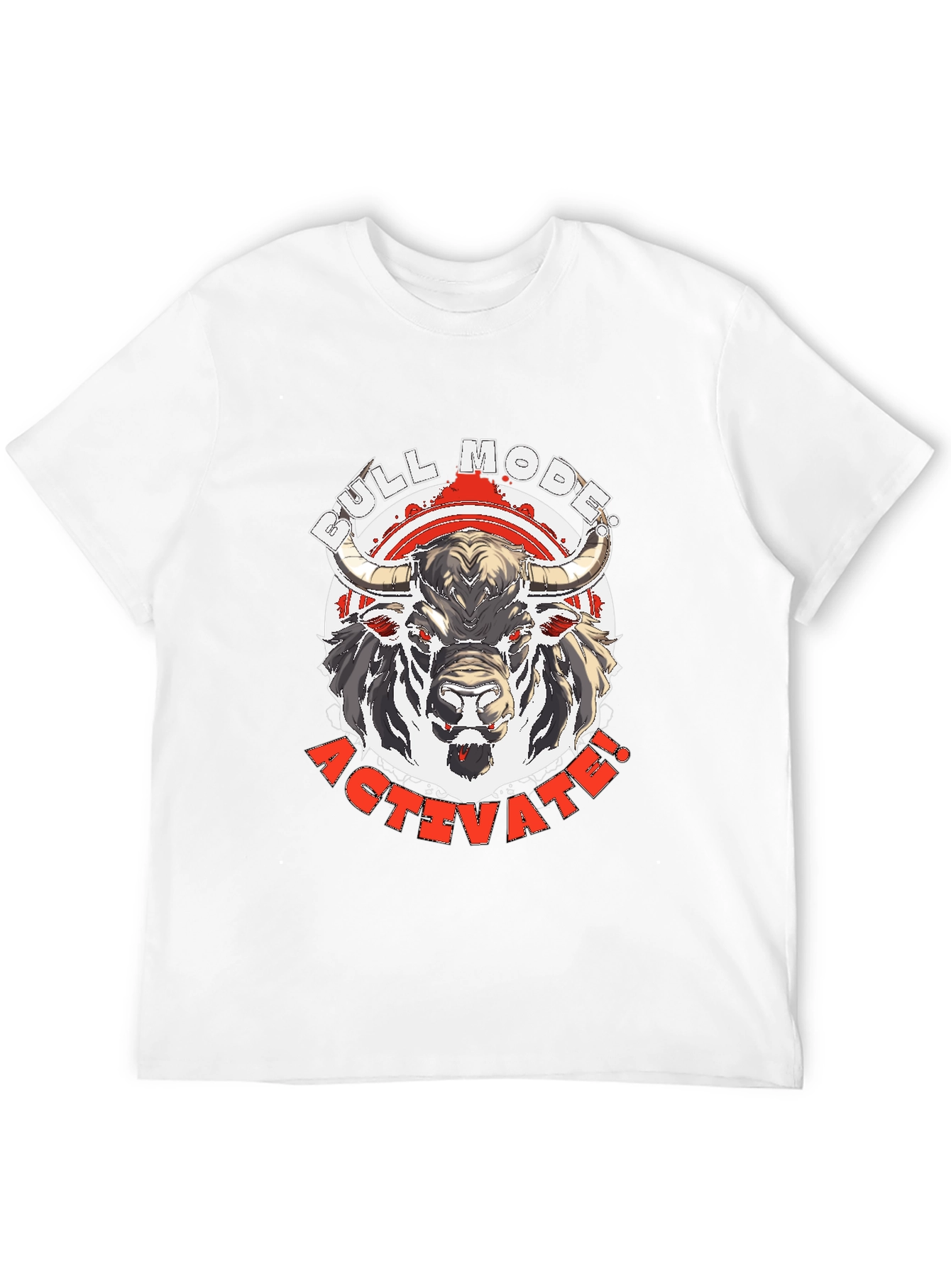 Bull Mode Activate Graphic Tee - Black Cotton T-Shirt