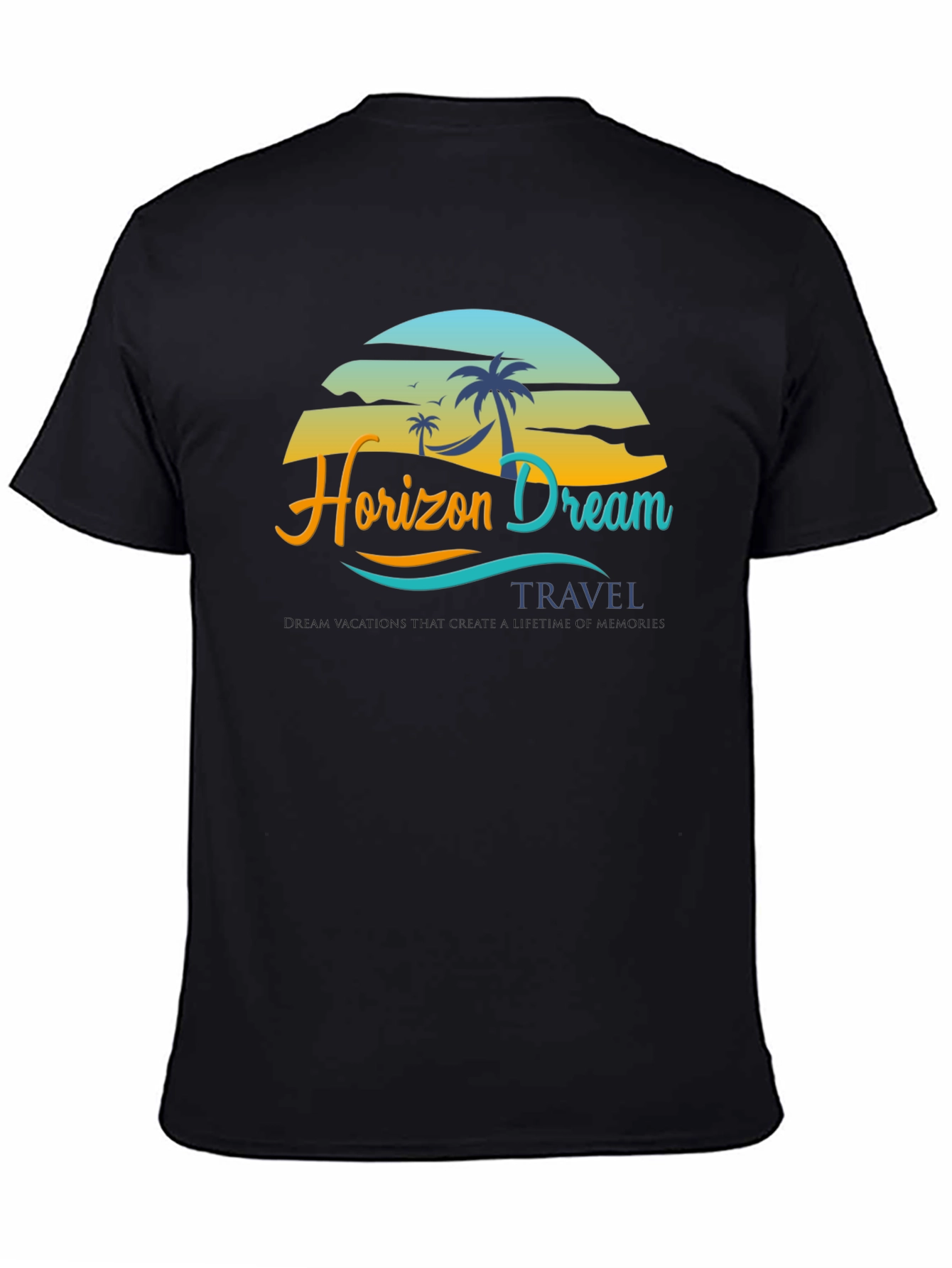 Horizon Dream Travel Black T-Shirt
