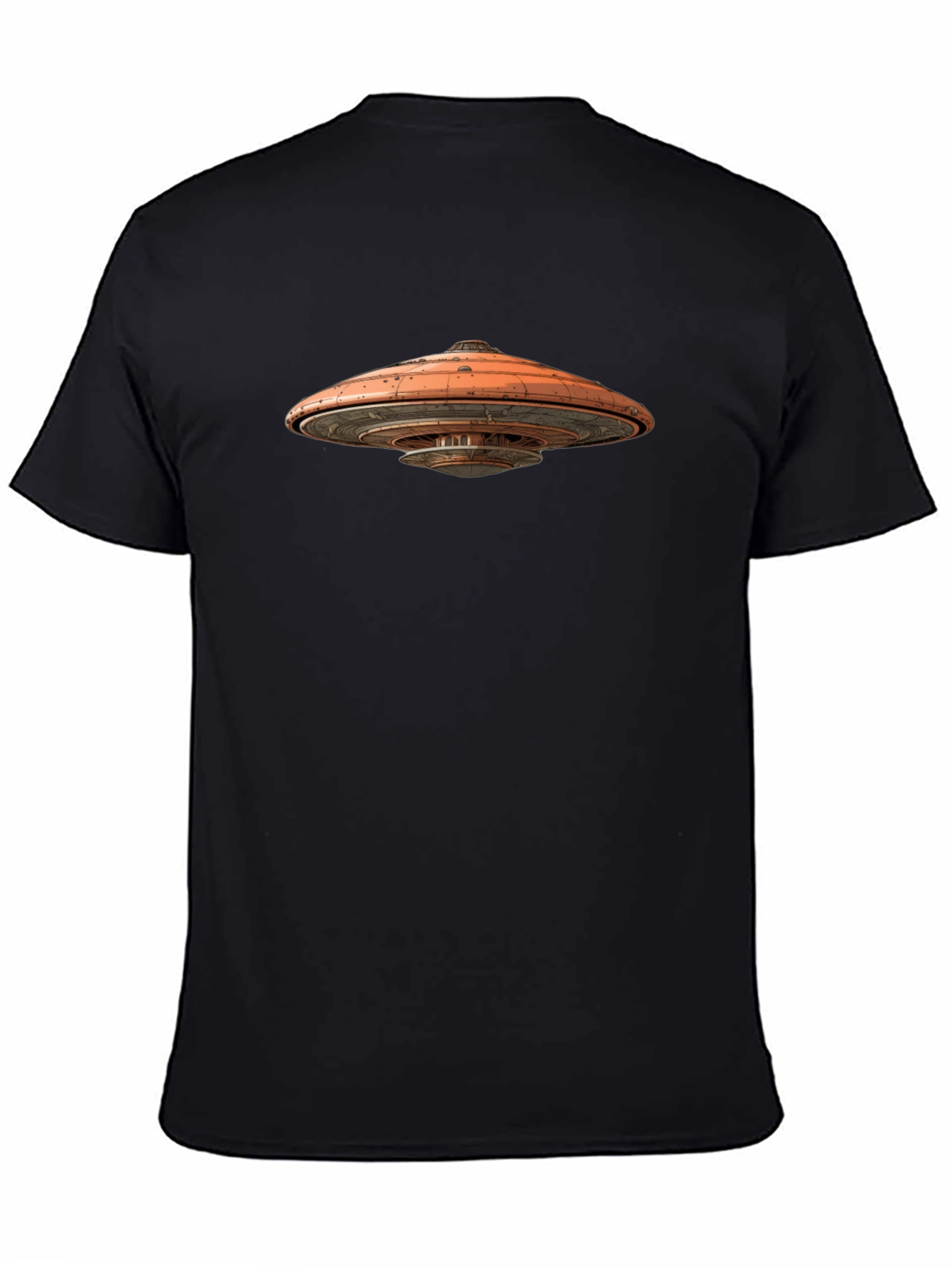 UFO Graphic Black T-Shirt - Sci-Fi Tee