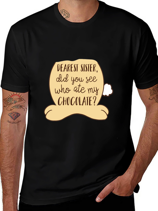 Dearest Sister Chocolate Humor Graphic T-Shirt