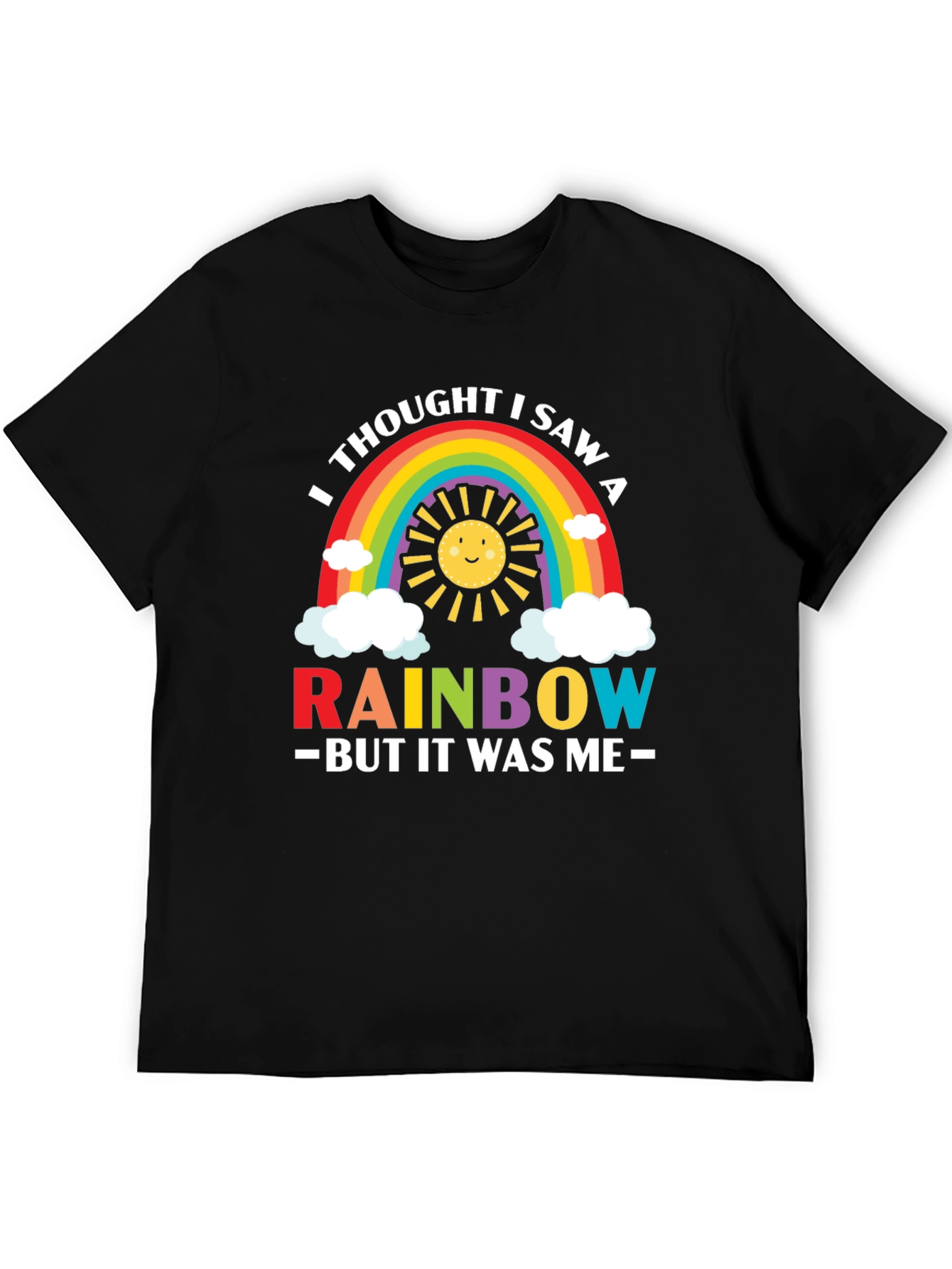 Rainbow Graphic Tee - Funny & Cute Mens T-Shirt