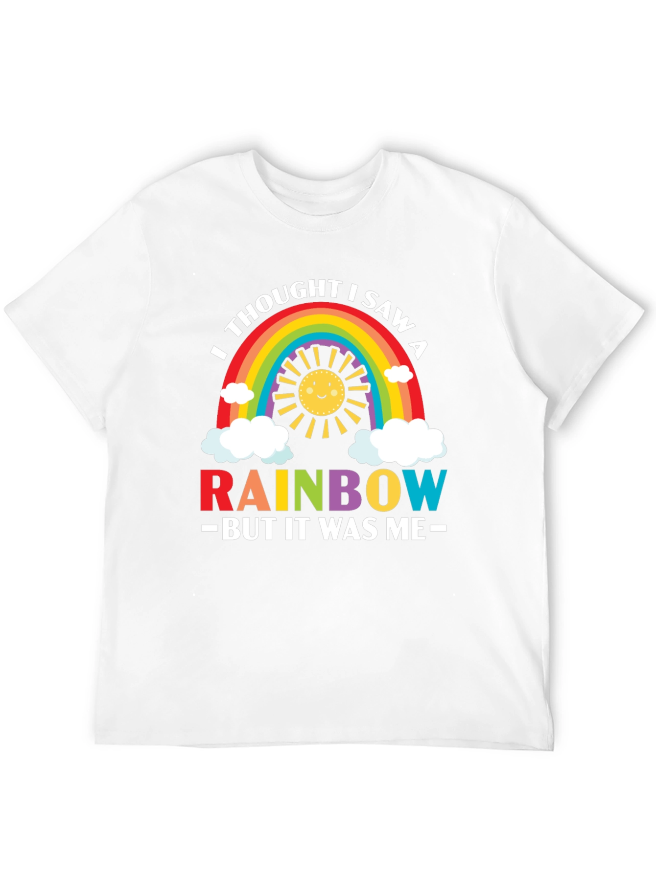 Rainbow Graphic Tee - Funny & Cute Mens T-Shirt