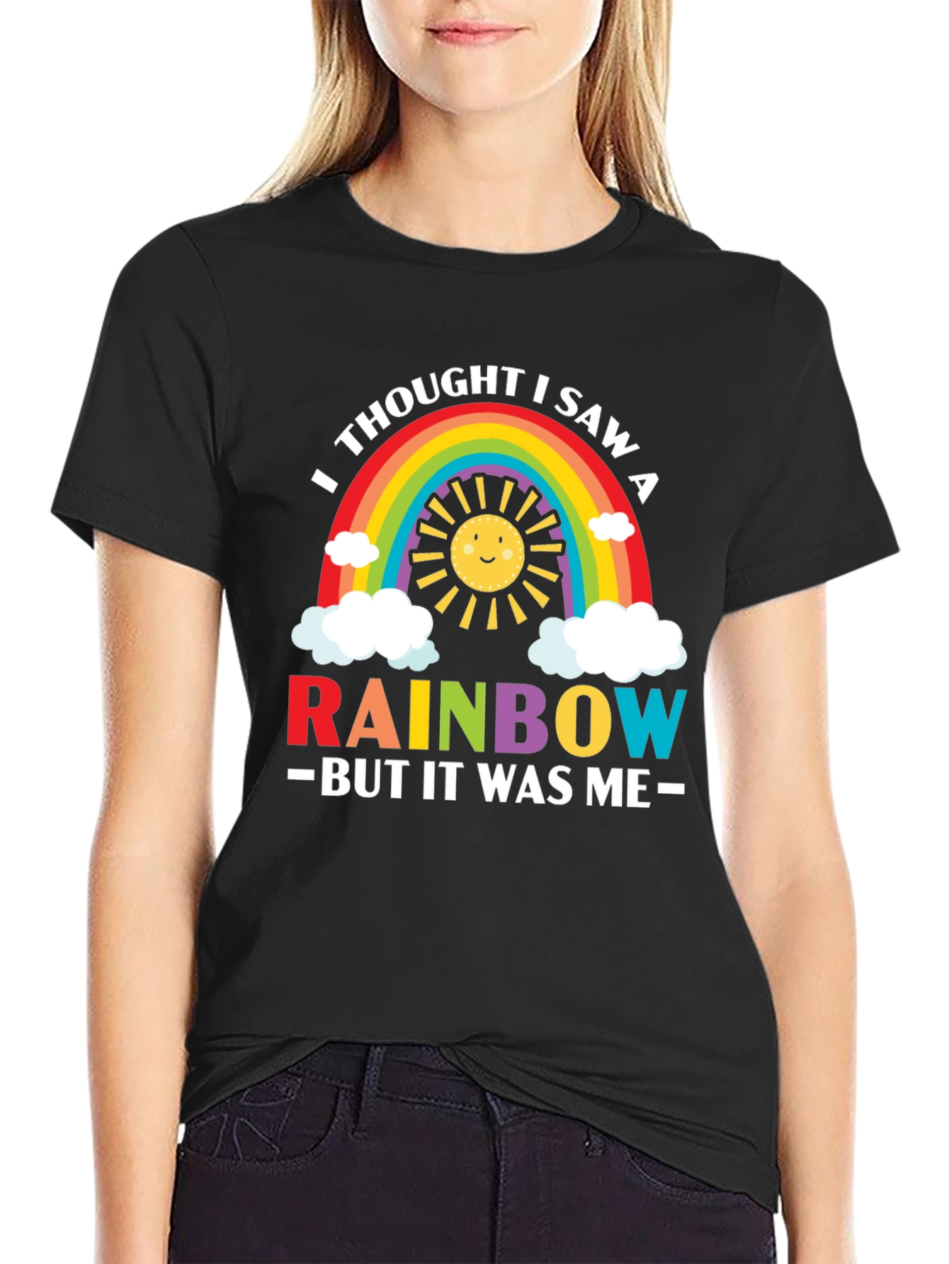 Rainbow Graphic Tee - Funny & Cute Mens T-Shirt