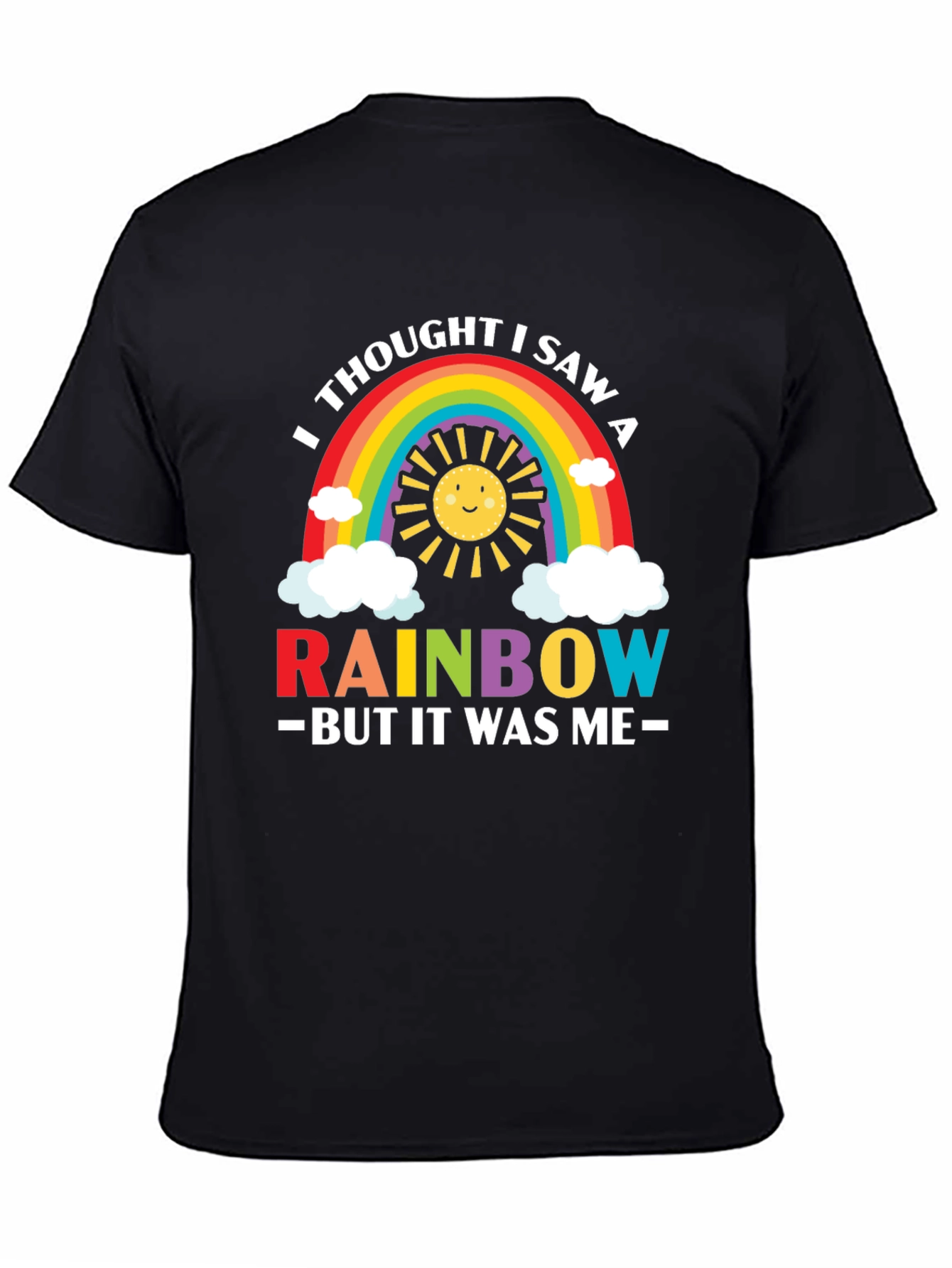 Rainbow Graphic Tee - Funny & Cute Mens T-Shirt