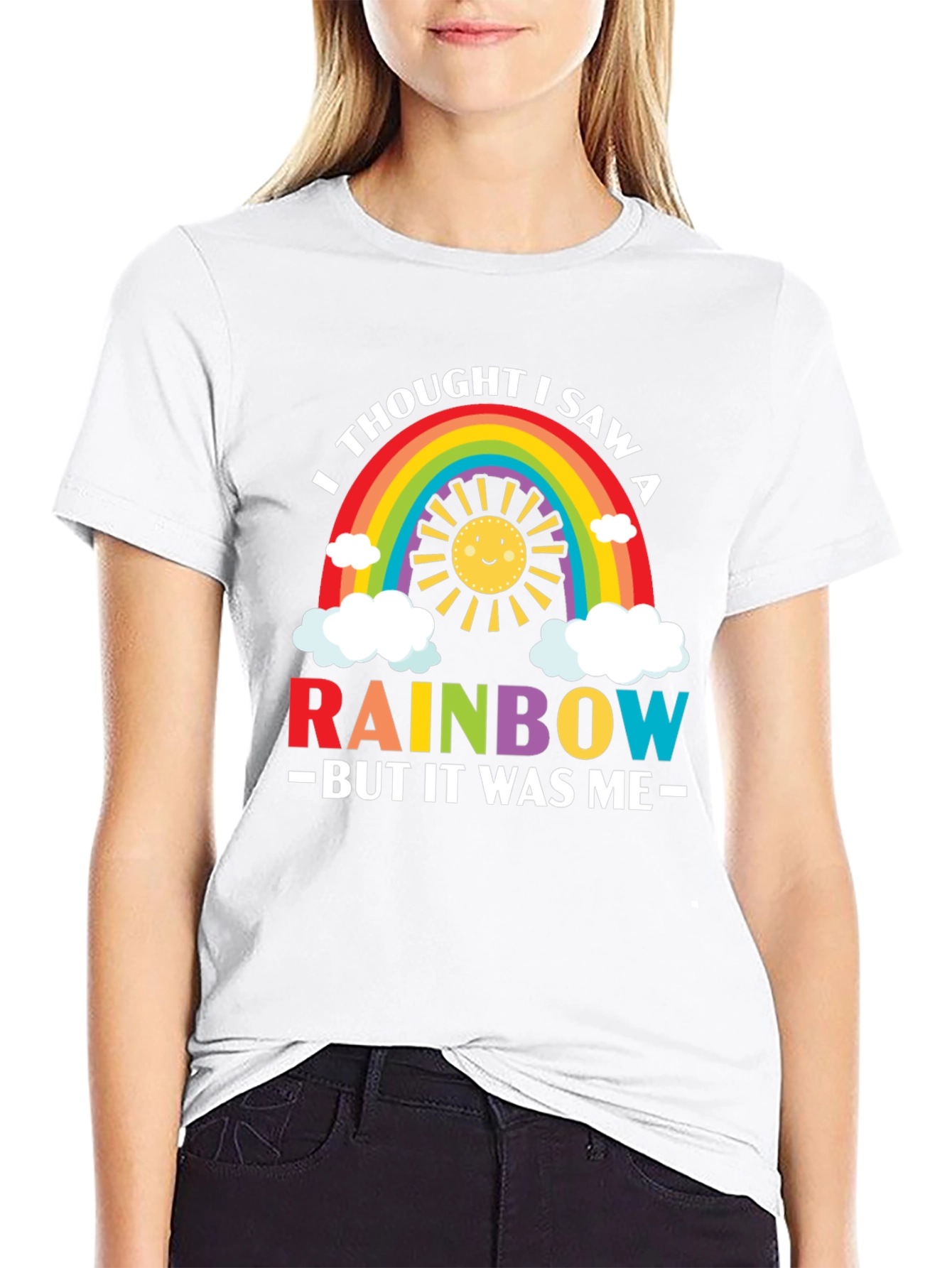 Rainbow Graphic Tee - Funny & Cute Mens T-Shirt