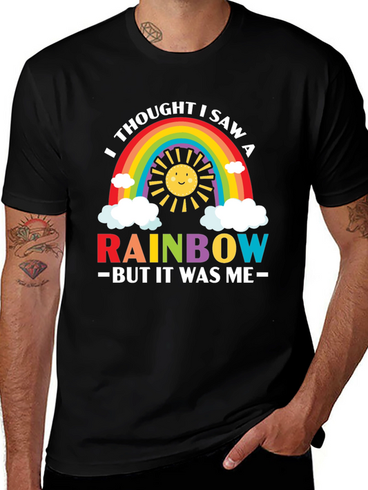 Rainbow Graphic Tee - Funny & Cute Mens T-Shirt