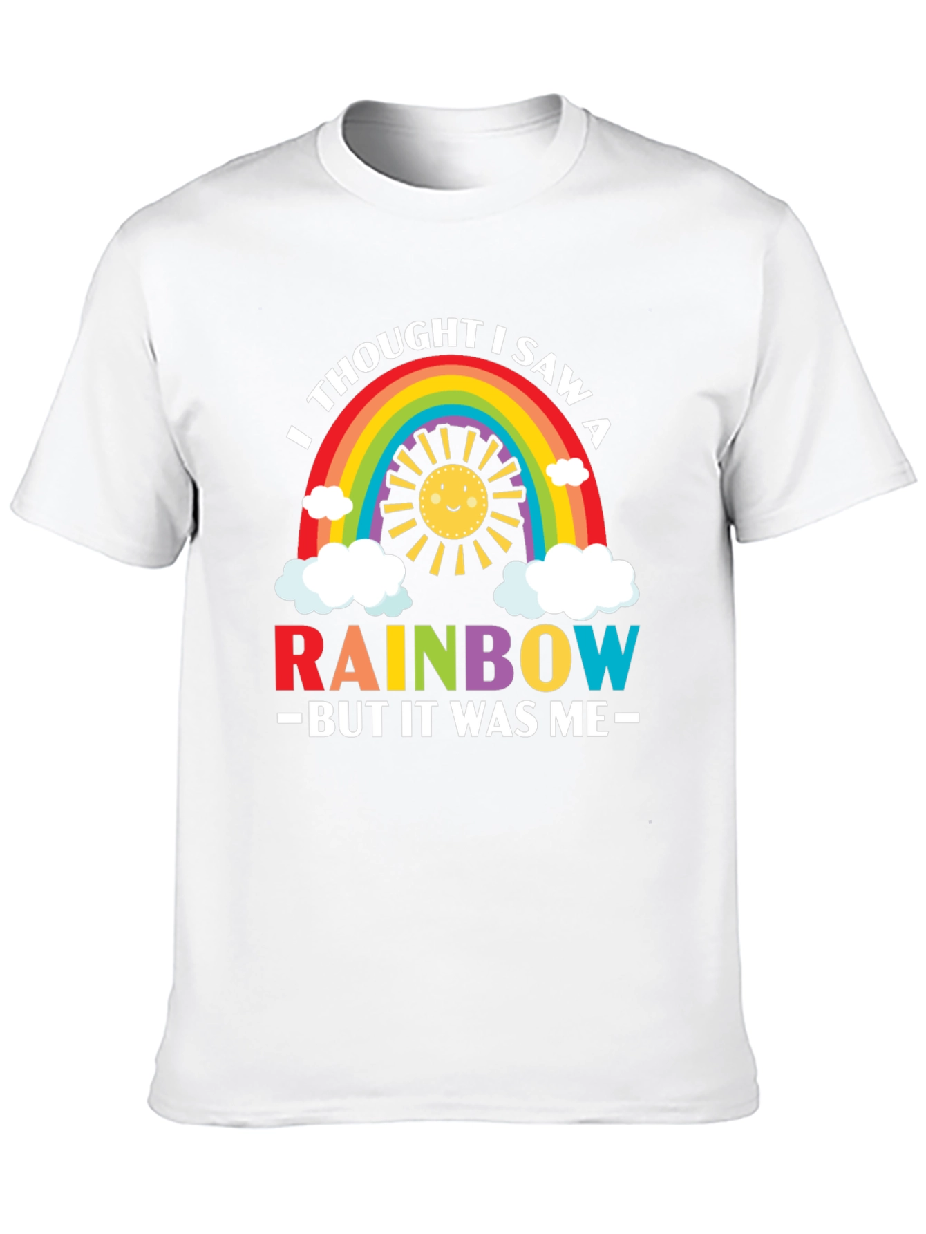 Rainbow Graphic Tee - Funny & Cute Mens T-Shirt