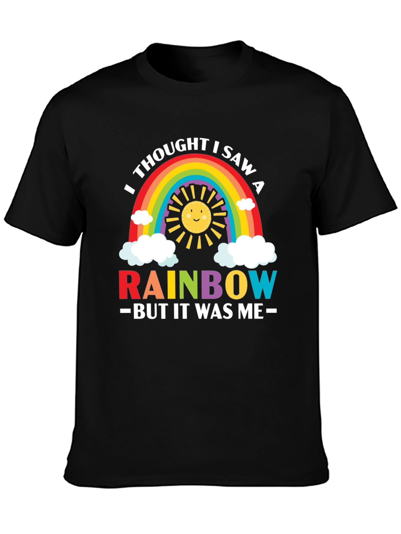 Rainbow Graphic Tee - Funny & Cute Mens T-Shirt