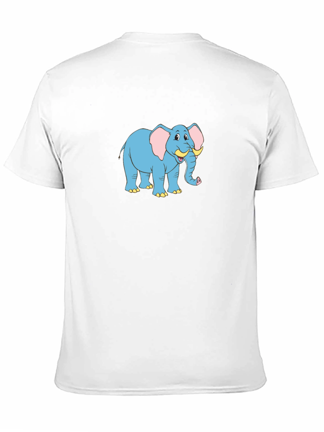 Cartoon Elephant Graphic Black T-Shirt
