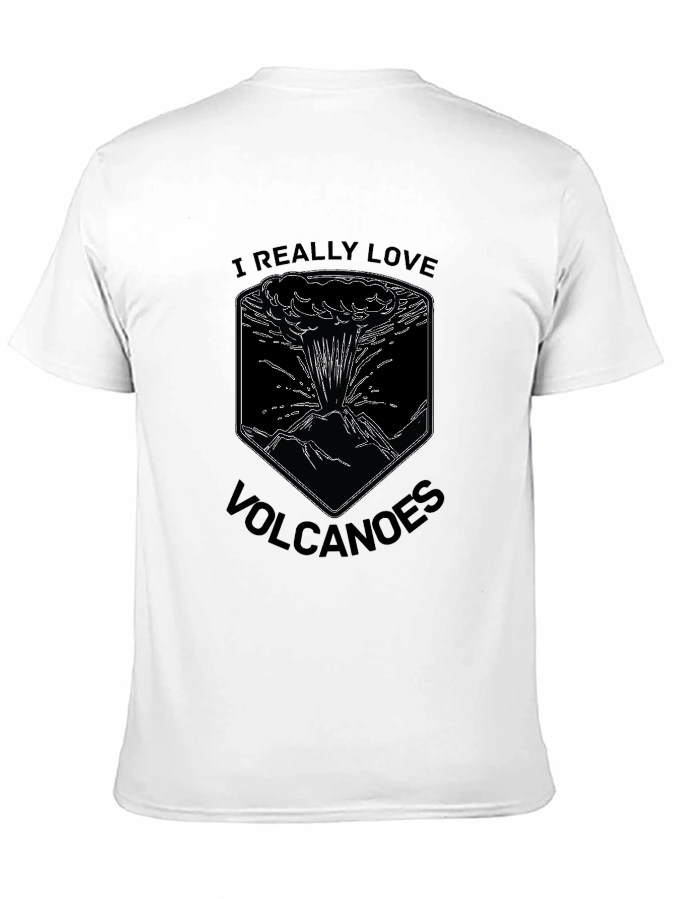 I Love Volcanoes Graphic T-Shirt - Black