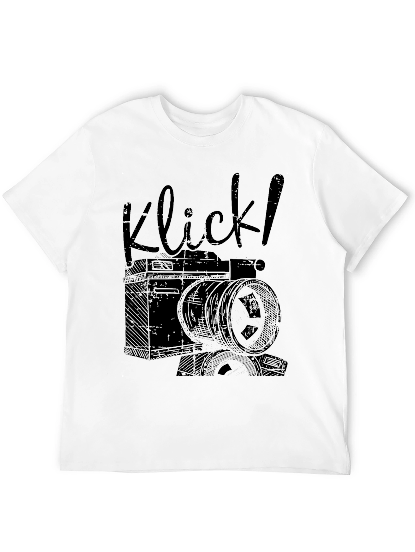 Klick! Camera Graphic Print Black T-Shirt