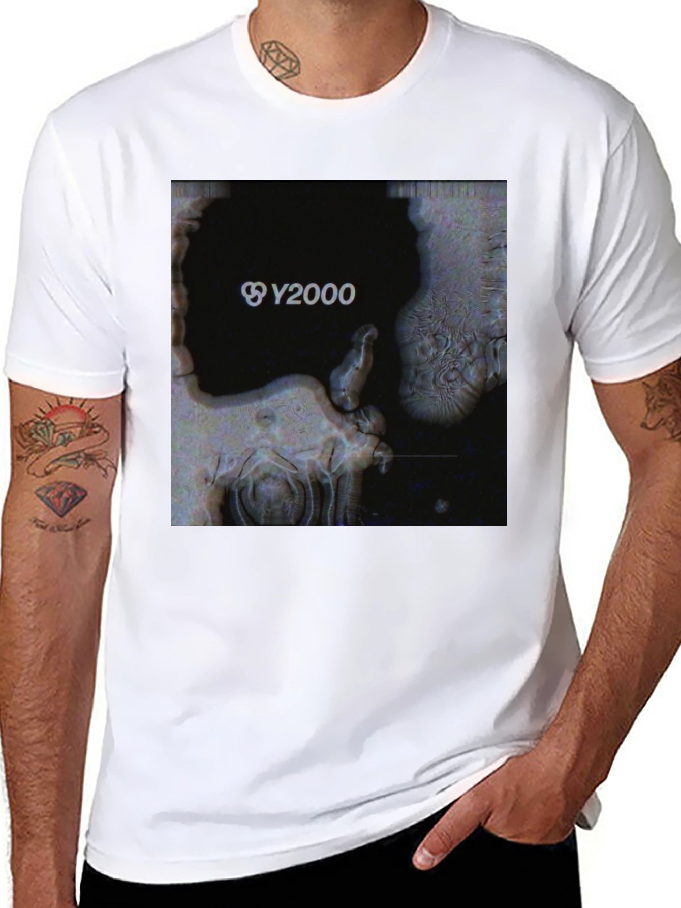 Y2000 Graphic Print Black T-Shirt