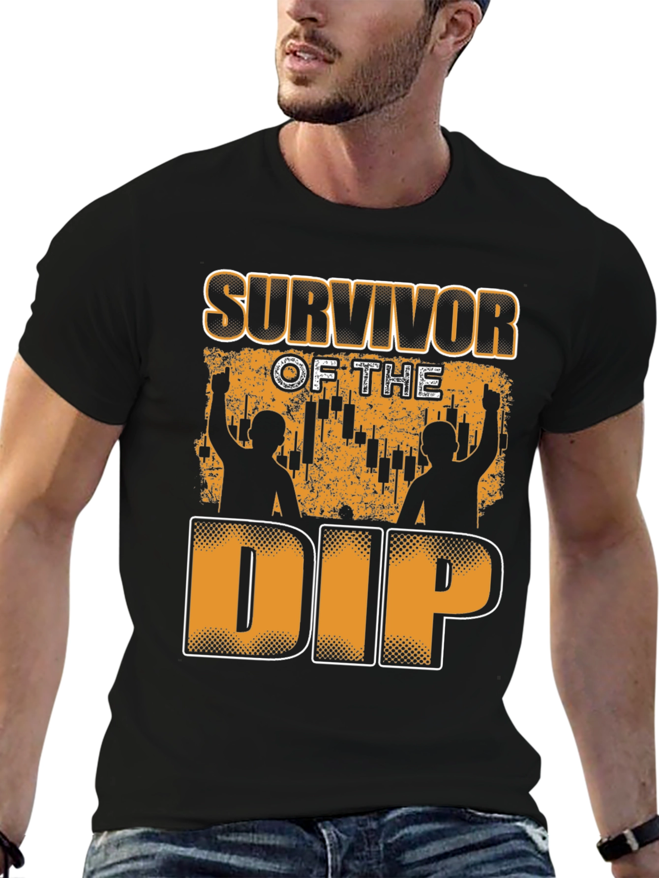 Survivor of the Dip Stock Trader Graphic T-Shirt
