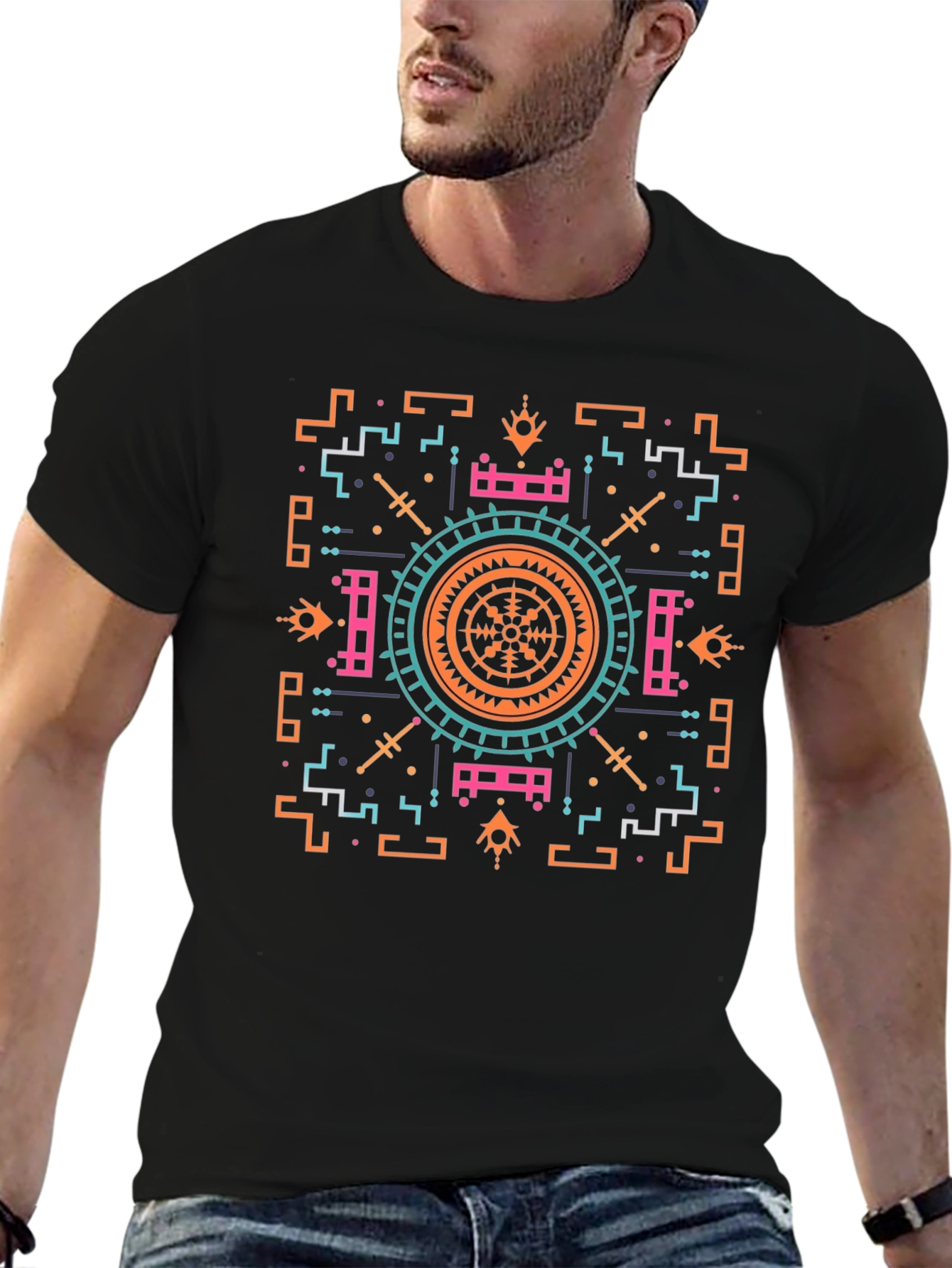 Geometric Mandala Graphic T-Shirt