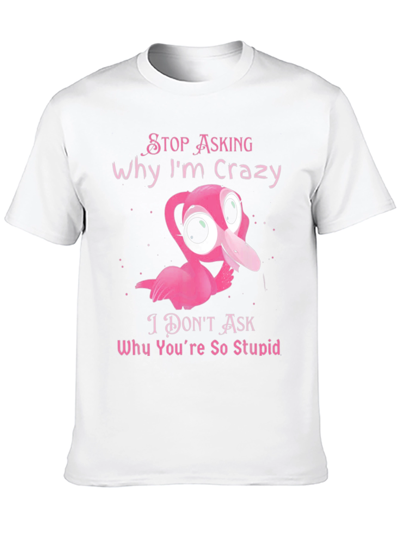 Crazy Flamingo Graphic T-Shirt
