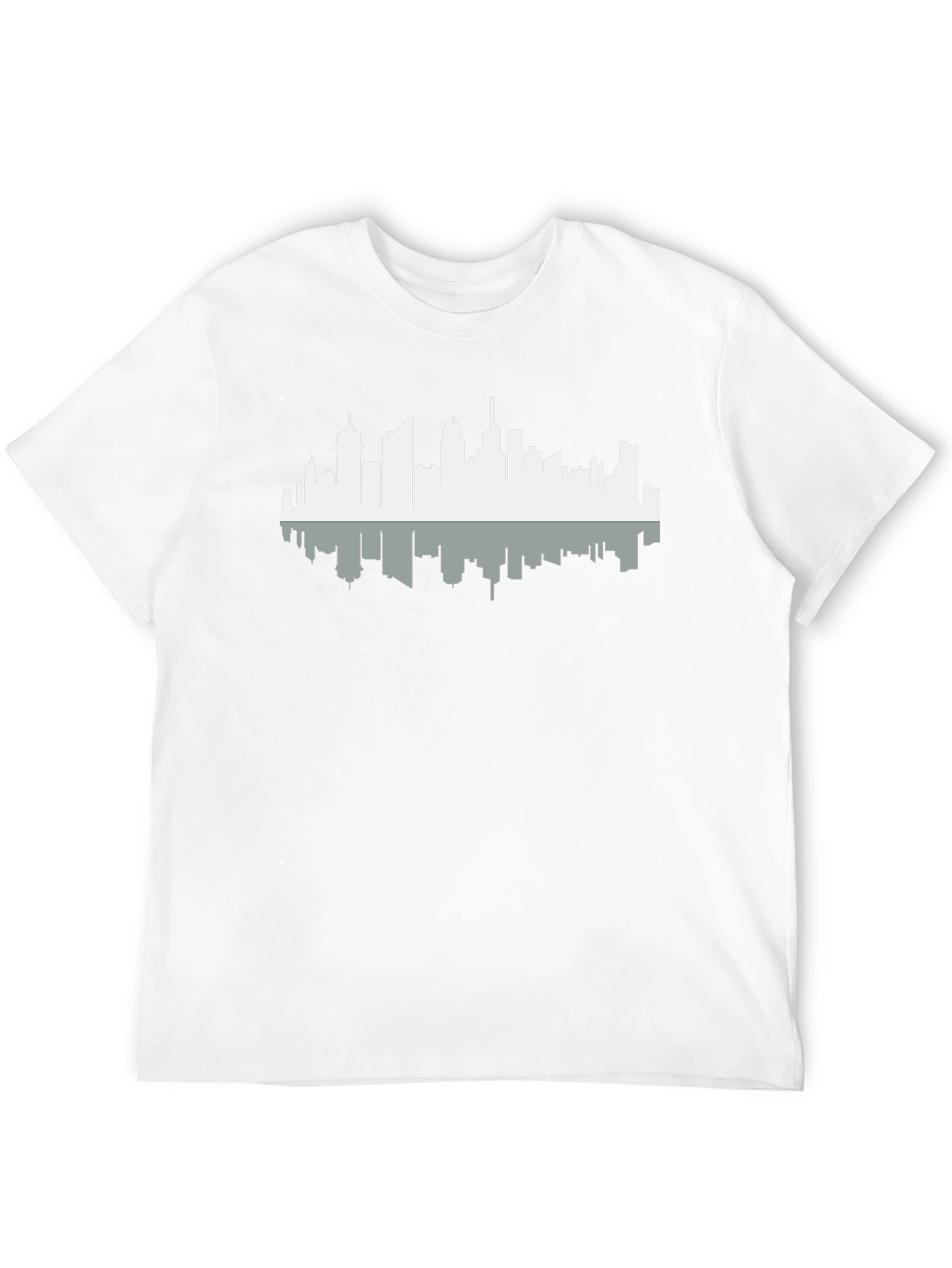 Cityscape Silhouette Graphic Tee - Black