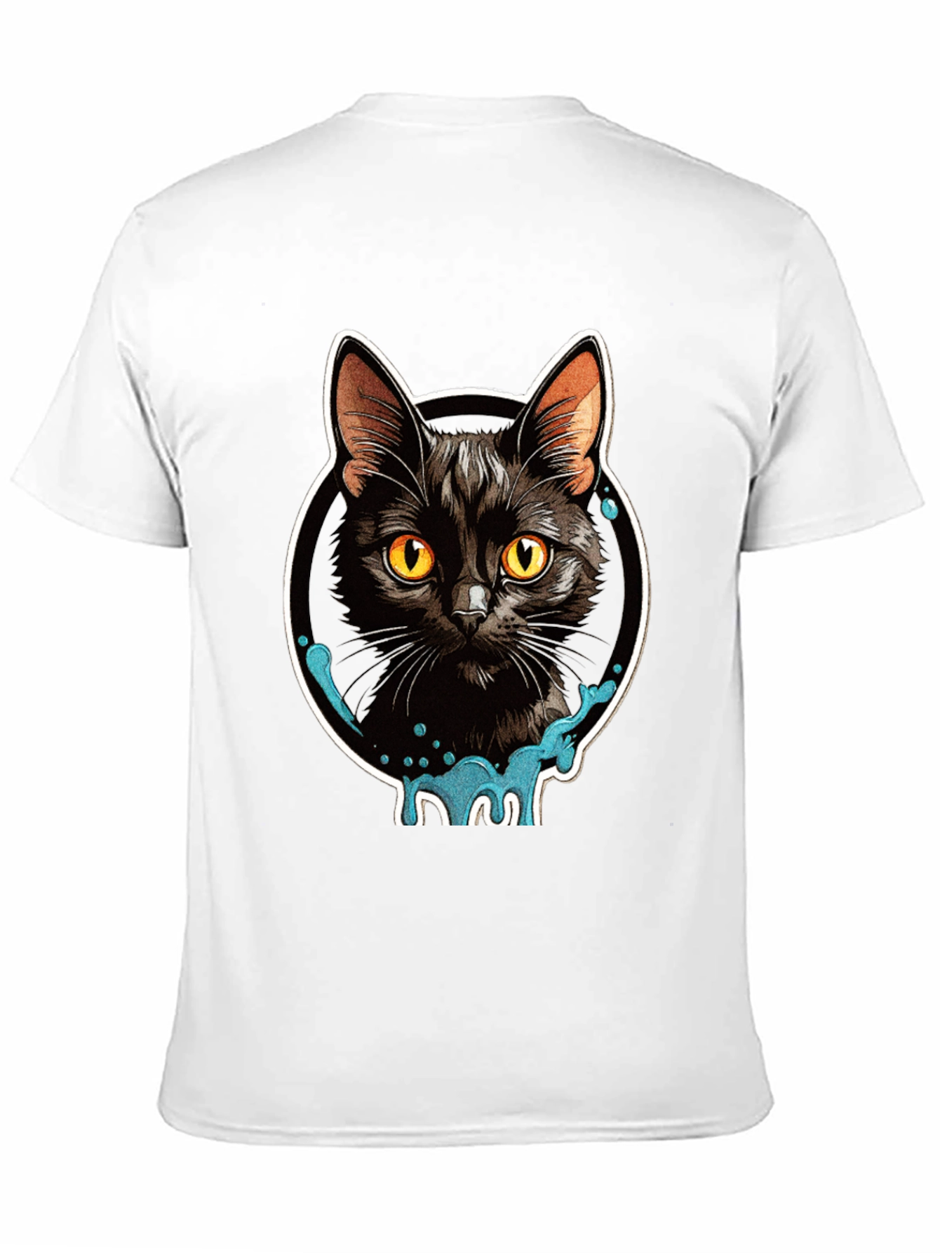 Black Cat Graphic T-Shirt - Mens Casual Tee