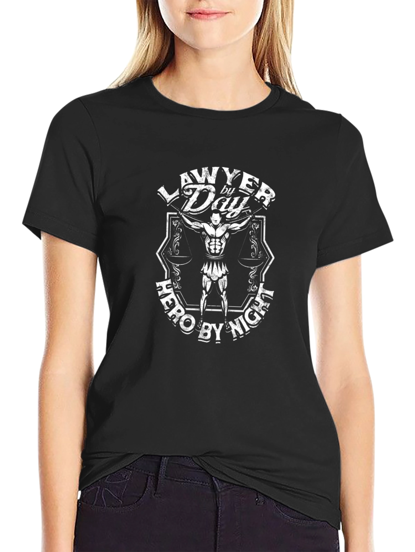 Lawyer By Day Hero By Night Graphic T-Shirt