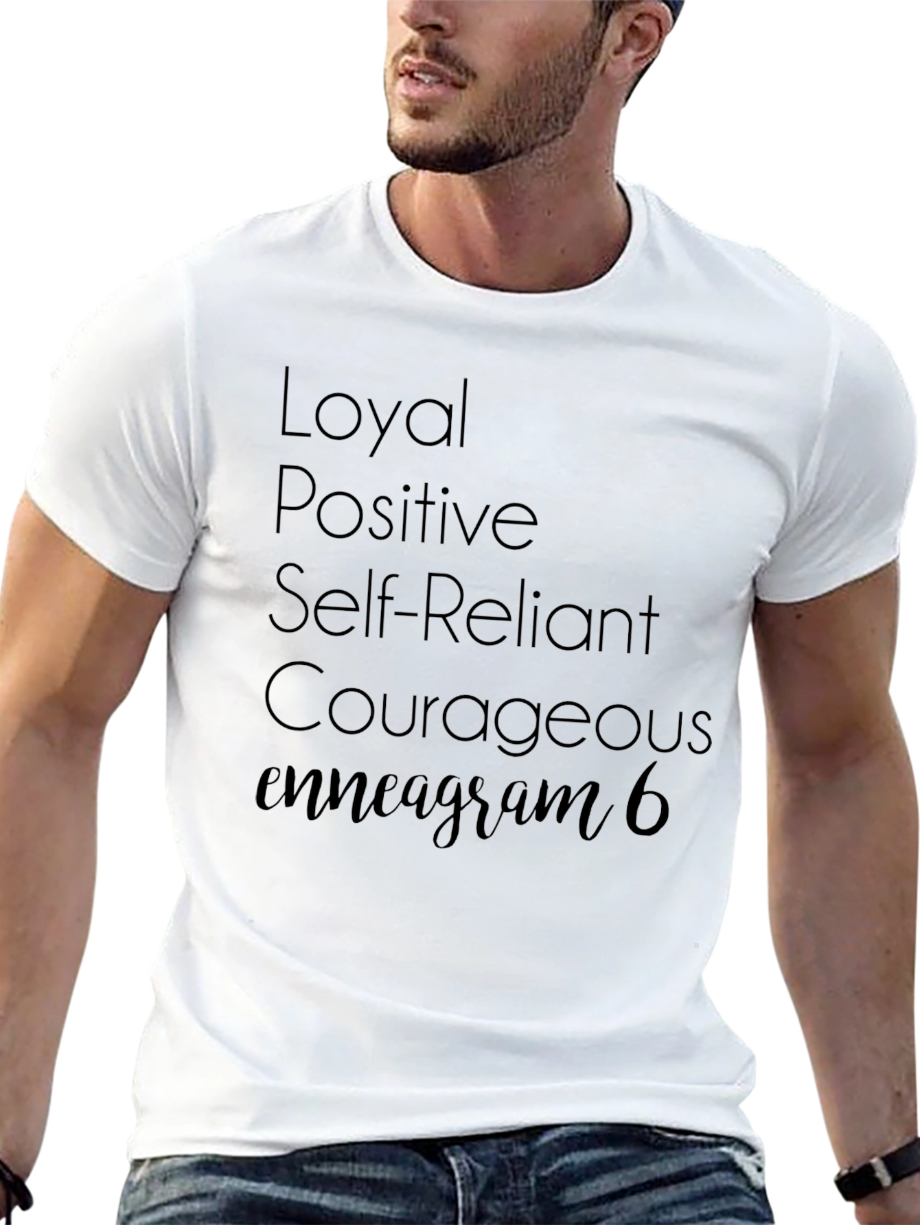 Enneagram 6 T-Shirt - Loyal Positive Courageous