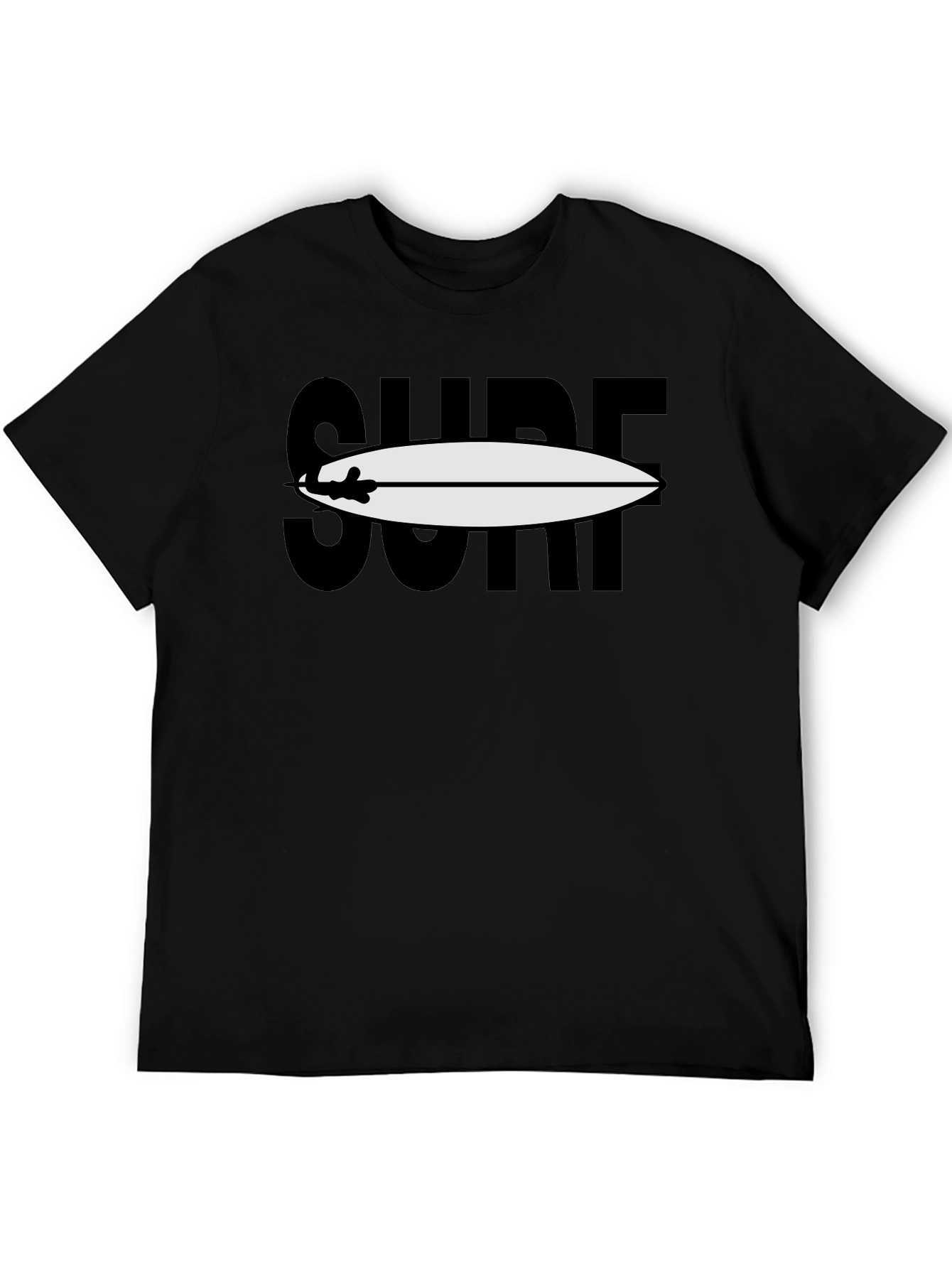 Surfboard Graphic Tee - Black Cotton Blend