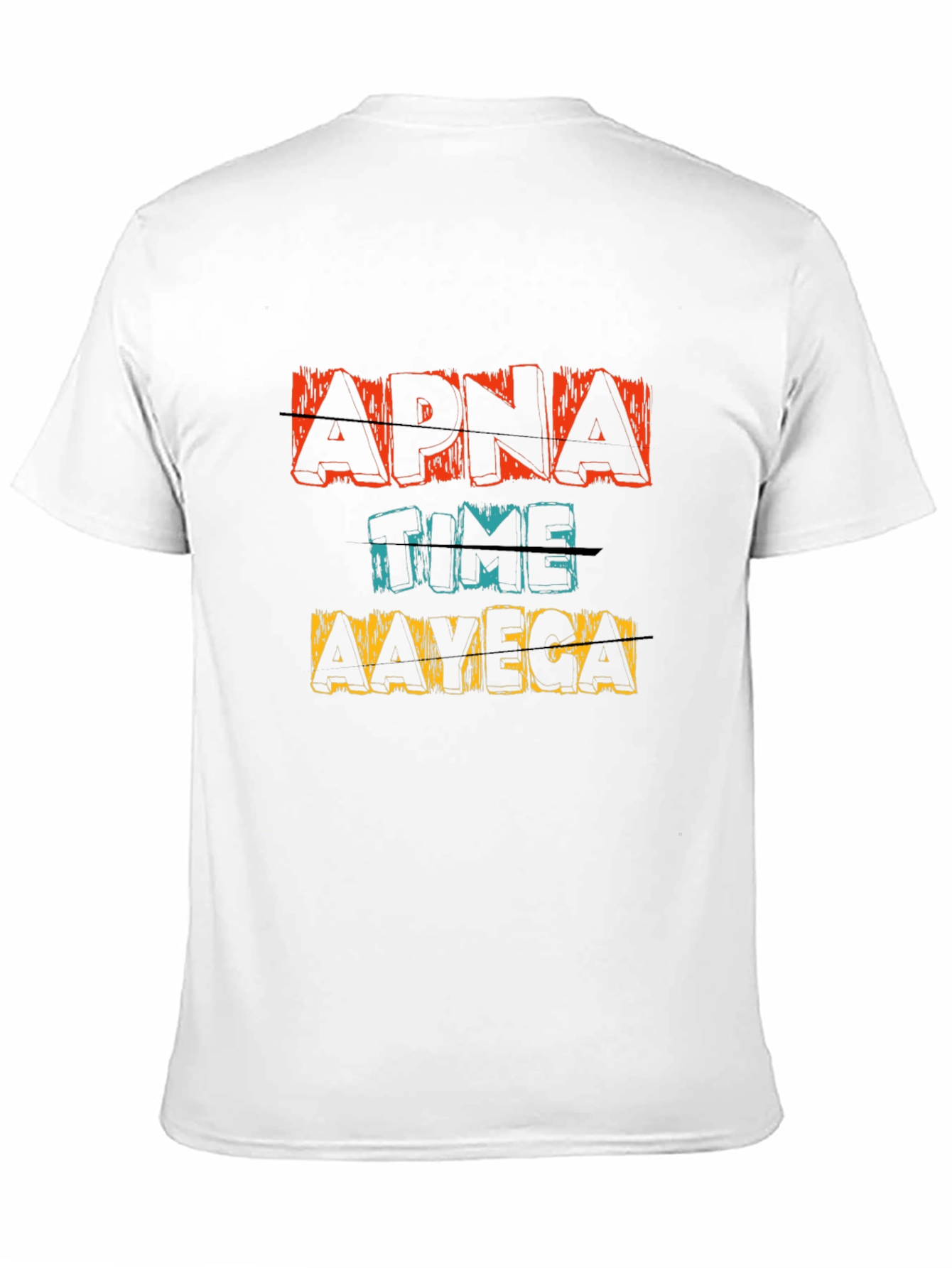 Apna Time Aayega Graphic Print Black T-Shirt