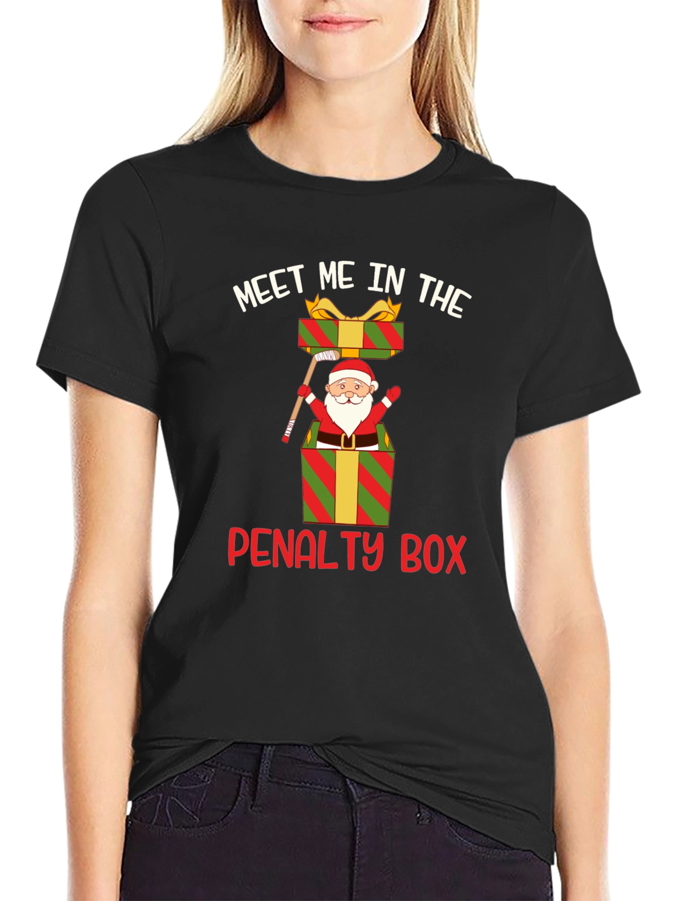 Meet Me in the Penalty Box Santa T-Shirt