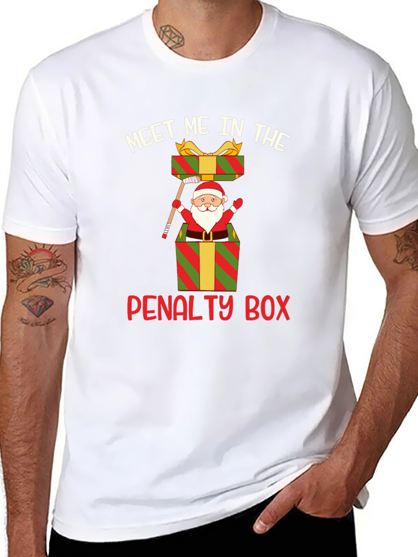 Meet Me in the Penalty Box Santa T-Shirt