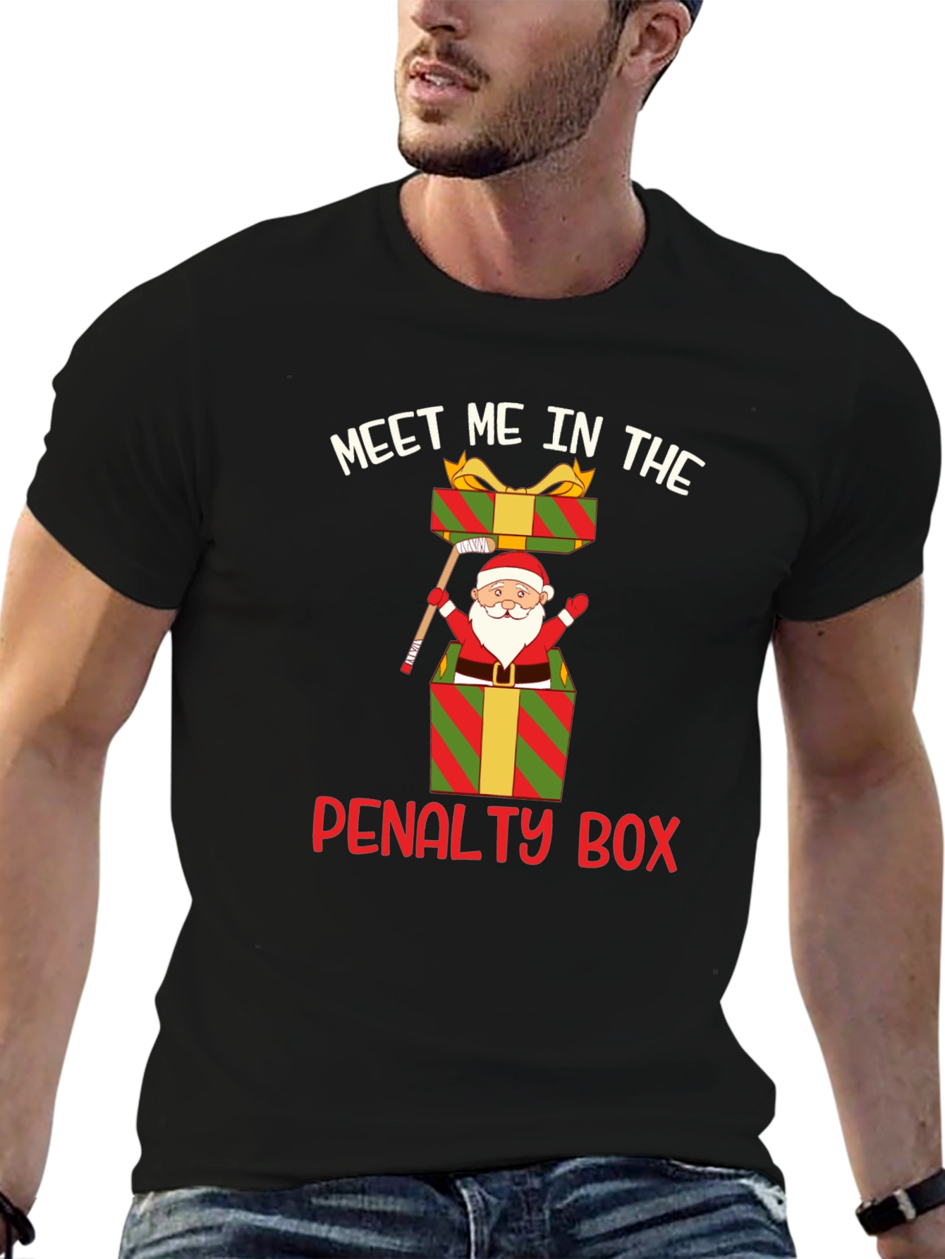 Meet Me in the Penalty Box Santa T-Shirt