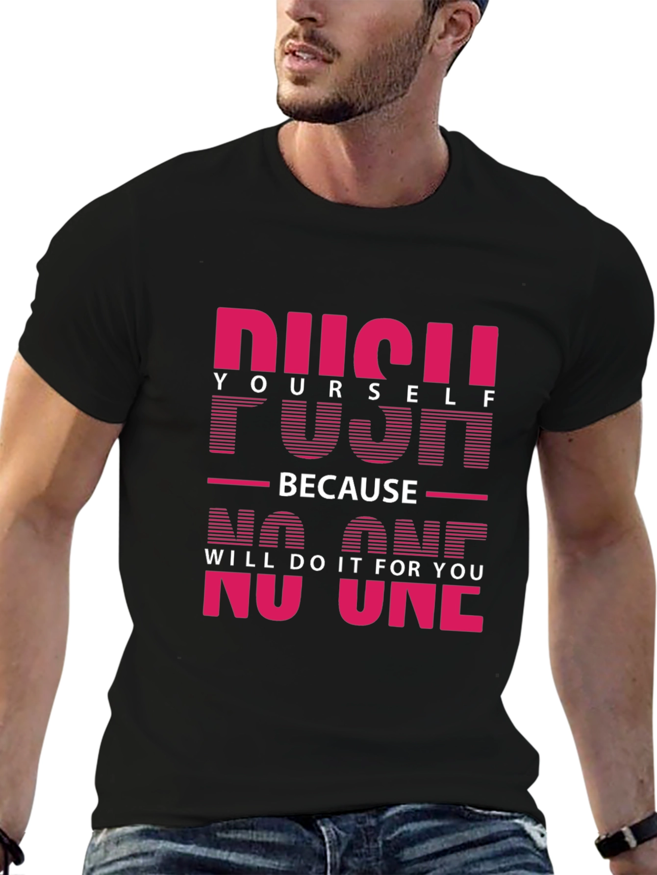 Motivational Graphic Tee - Push Yourself