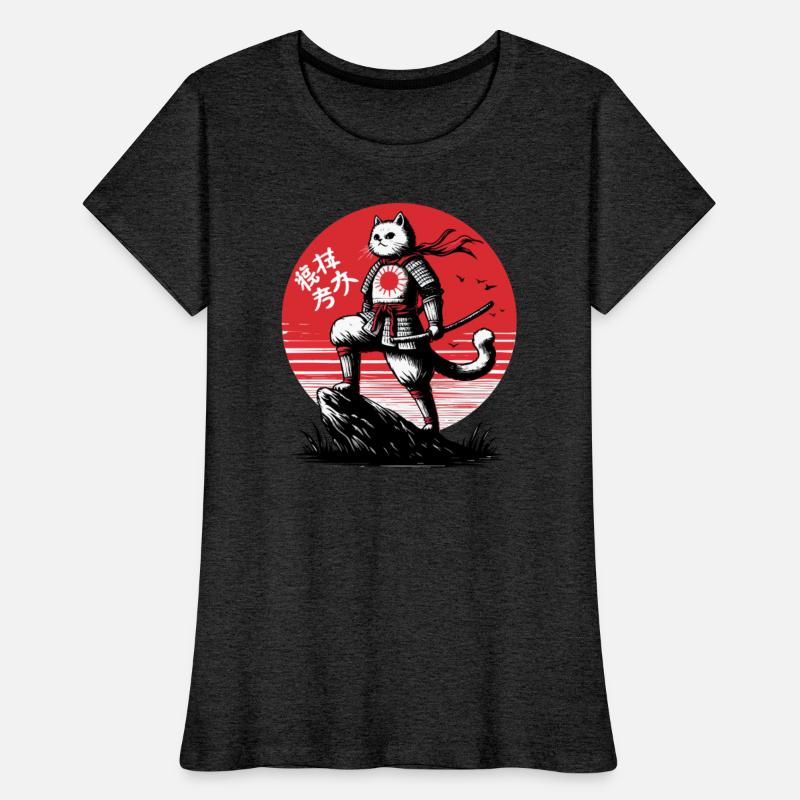 Warrior Spirit - Battle-Ready Cat & Rising Sun Art