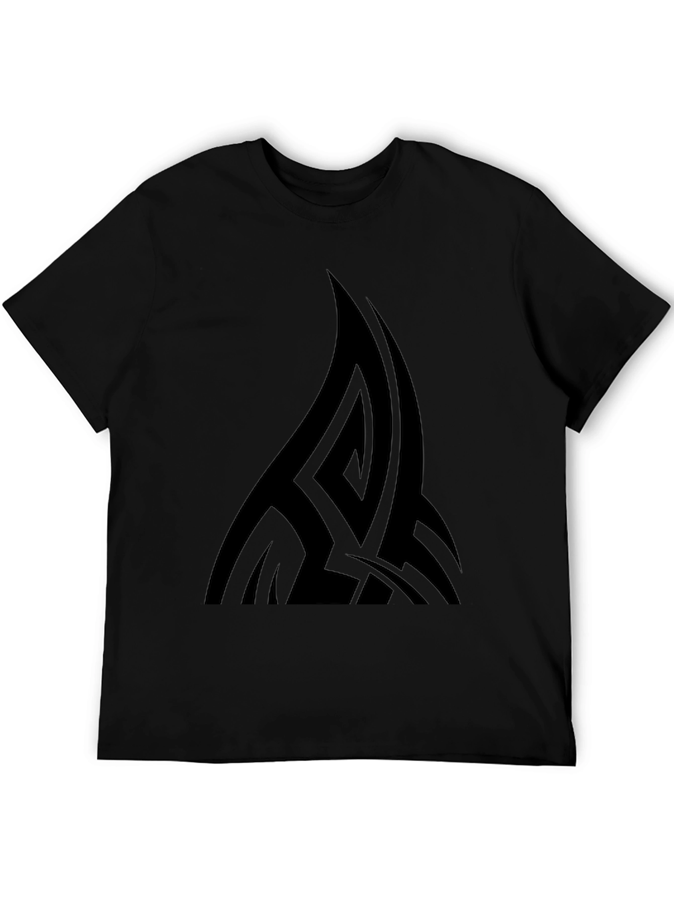 Black Tribal Graphic Tee - Modern Casual Style
