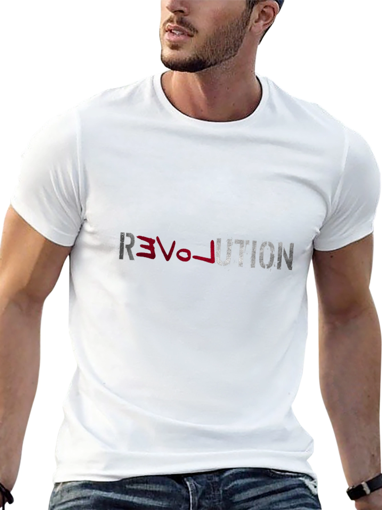 Revolution Graphic Tee - Stylish Black T-Shirt
