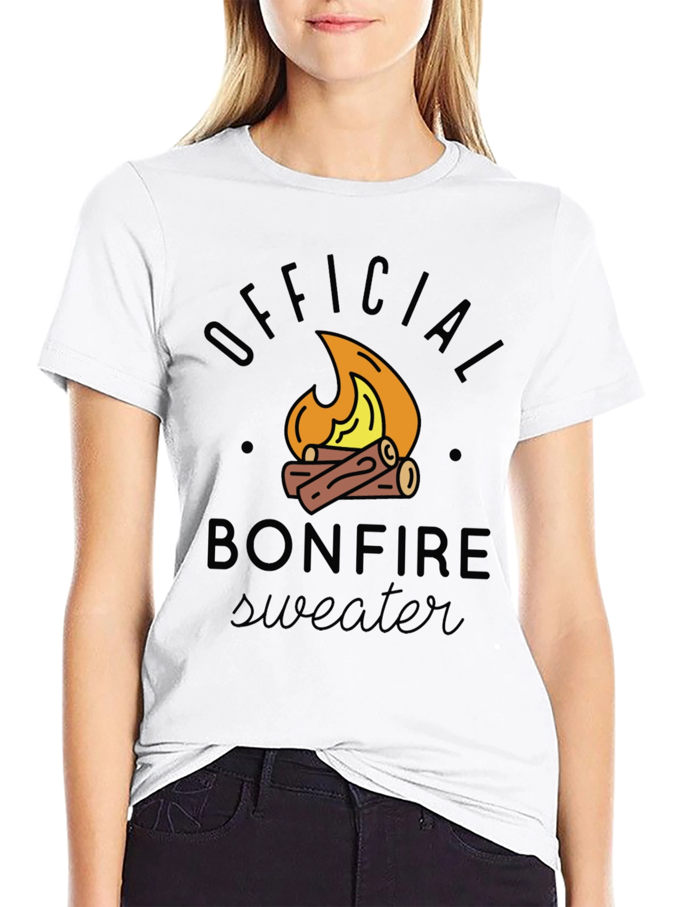 Bonfire Sweater Graphic T-Shirt - Perfect for Campfires