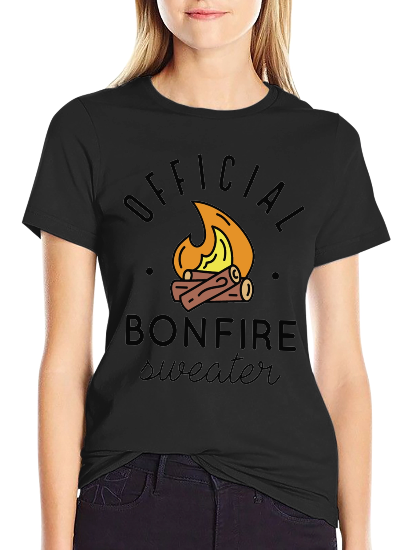 Bonfire Sweater Graphic T-Shirt - Perfect for Campfires