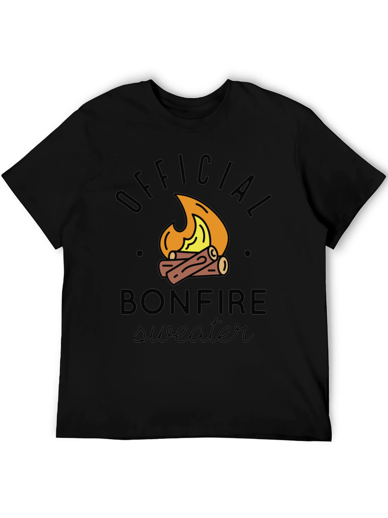 Bonfire Sweater Graphic T-Shirt - Perfect for Campfires
