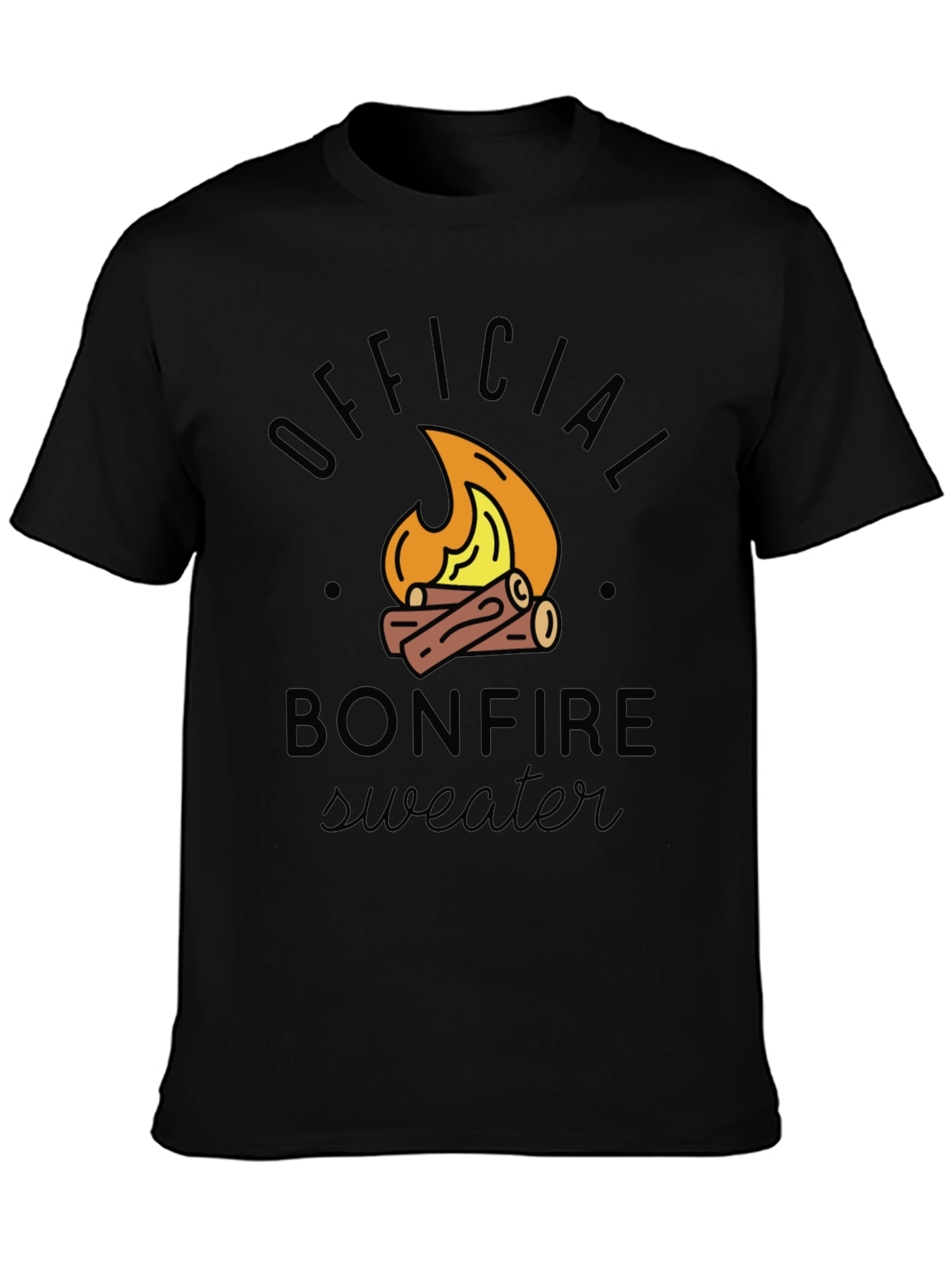 Bonfire Sweater Graphic T-Shirt - Perfect for Campfires