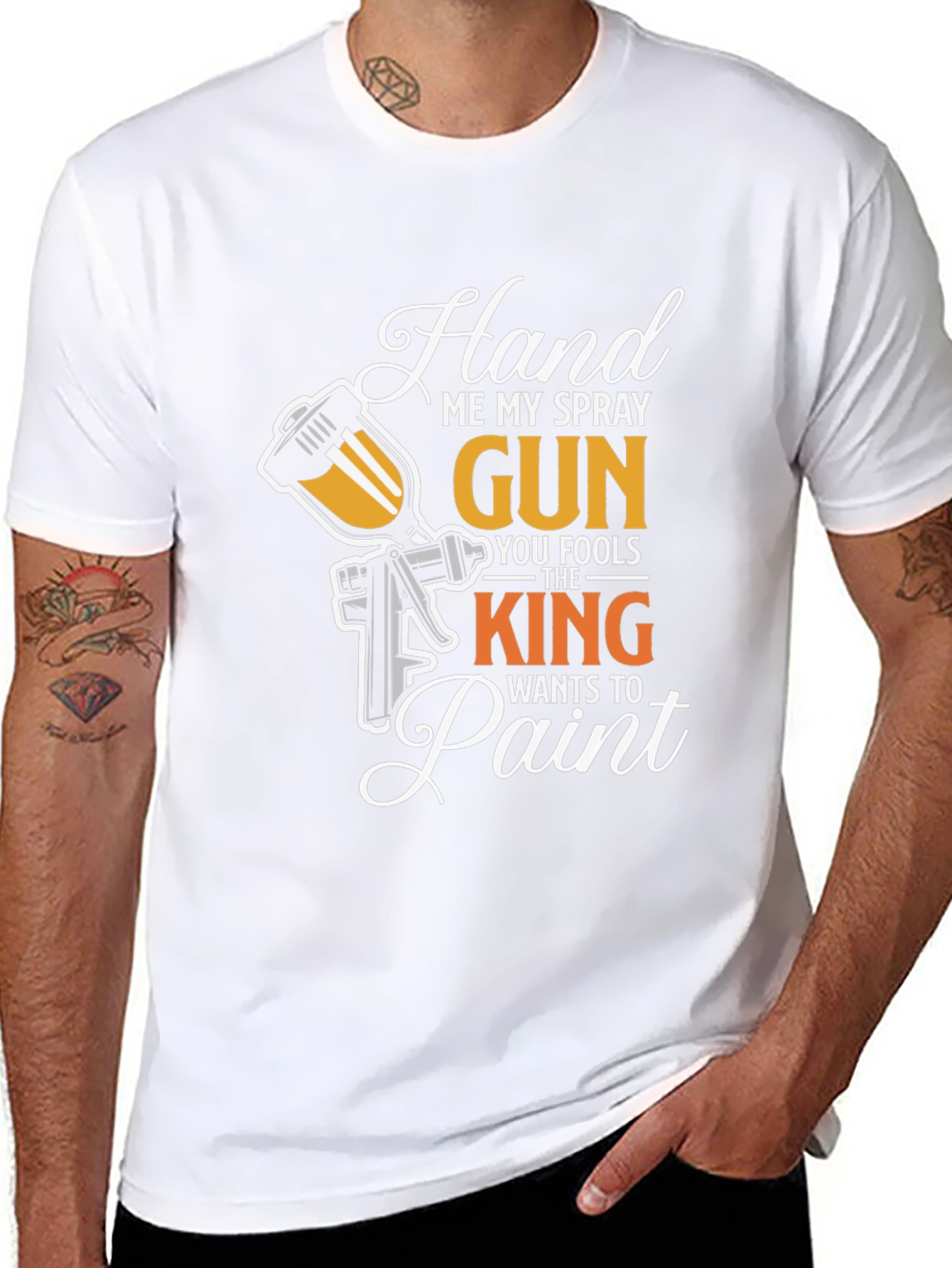 Hand Me My Spray Gun Black T-Shirt