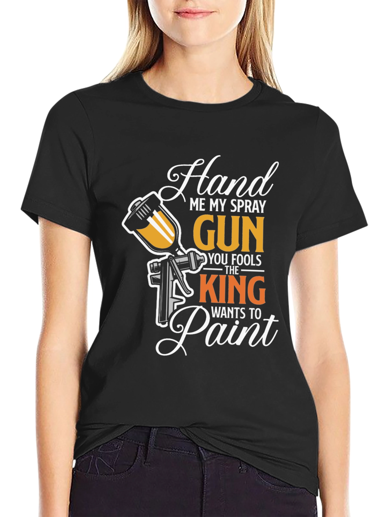 Hand Me My Spray Gun Black T-Shirt