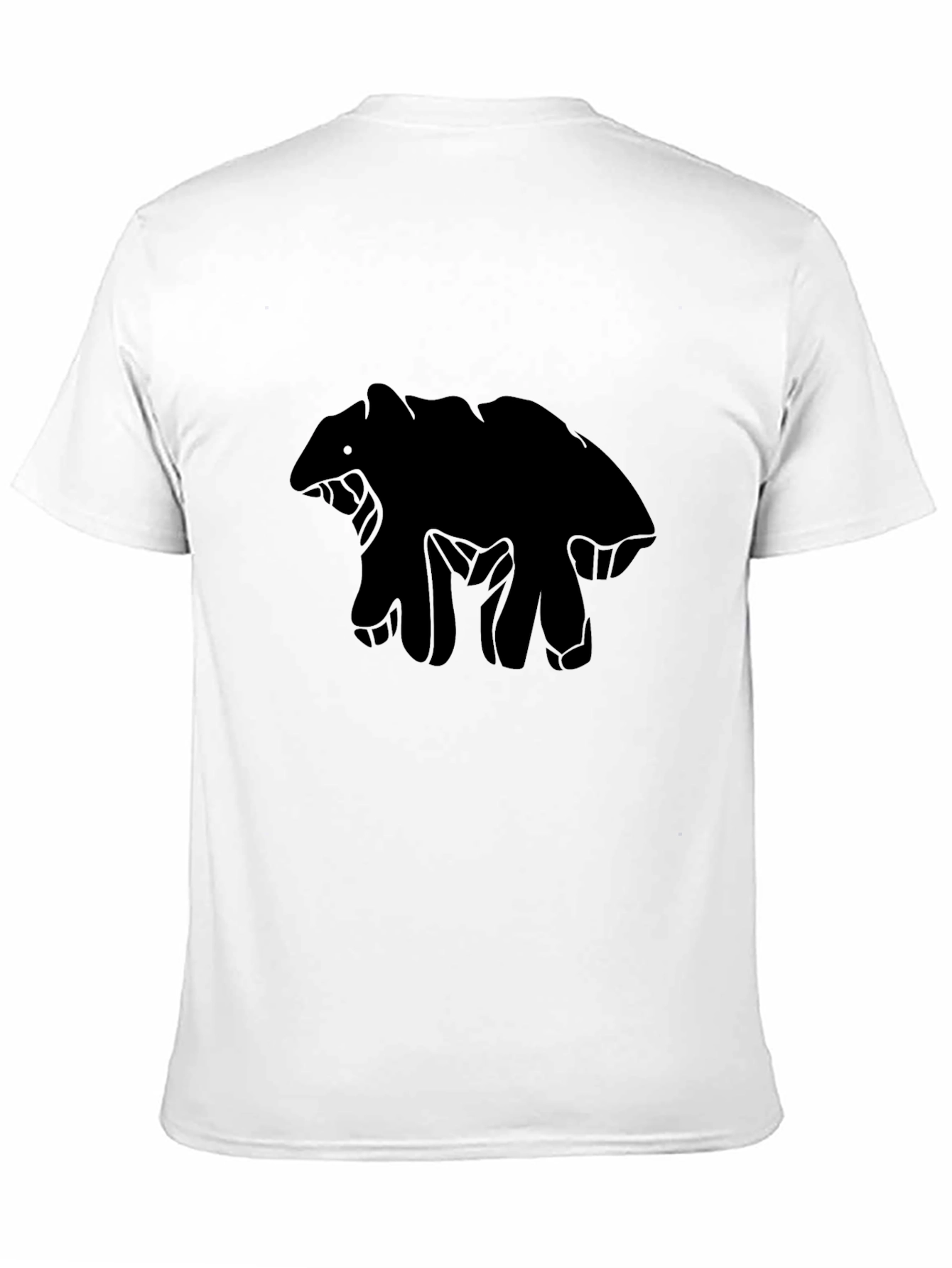 Black Bear Silhouette Tee - Mens Casual Crew Neck