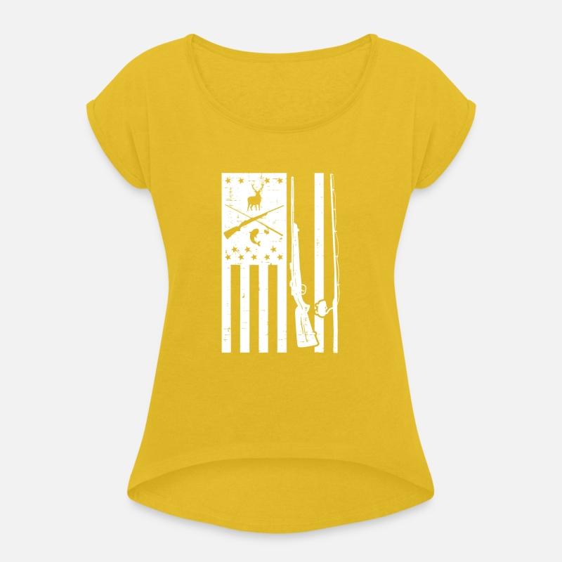 White US Flag Rifle Fishing Rod Fish Deer Hunting