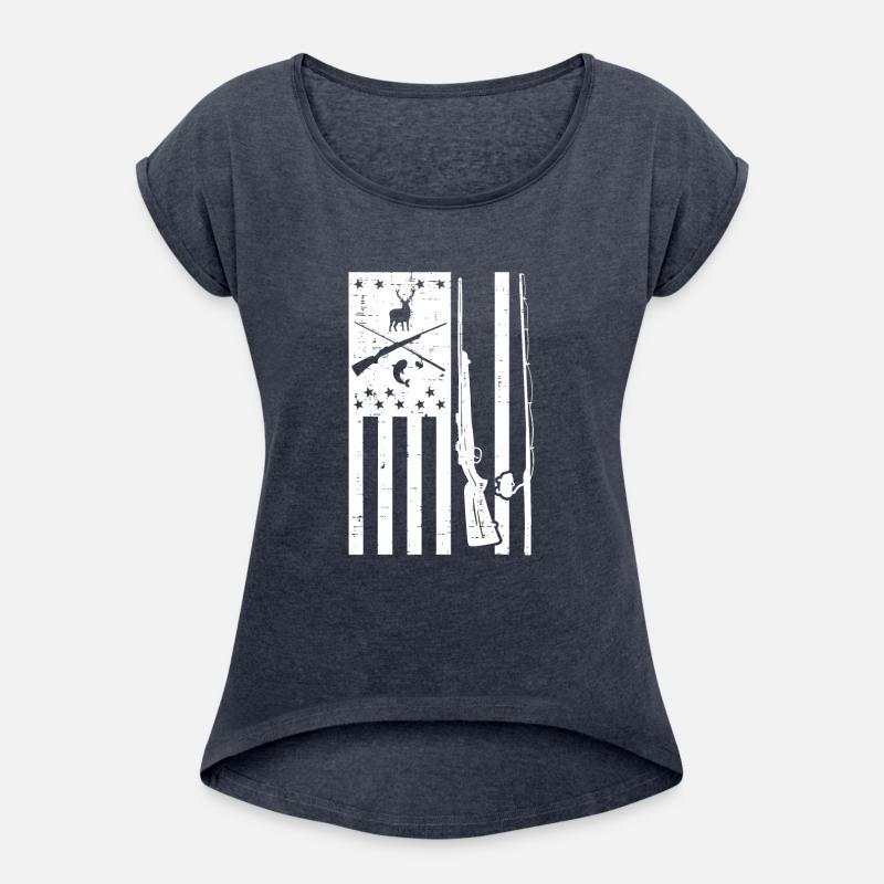 White US Flag Rifle Fishing Rod Fish Deer Hunting