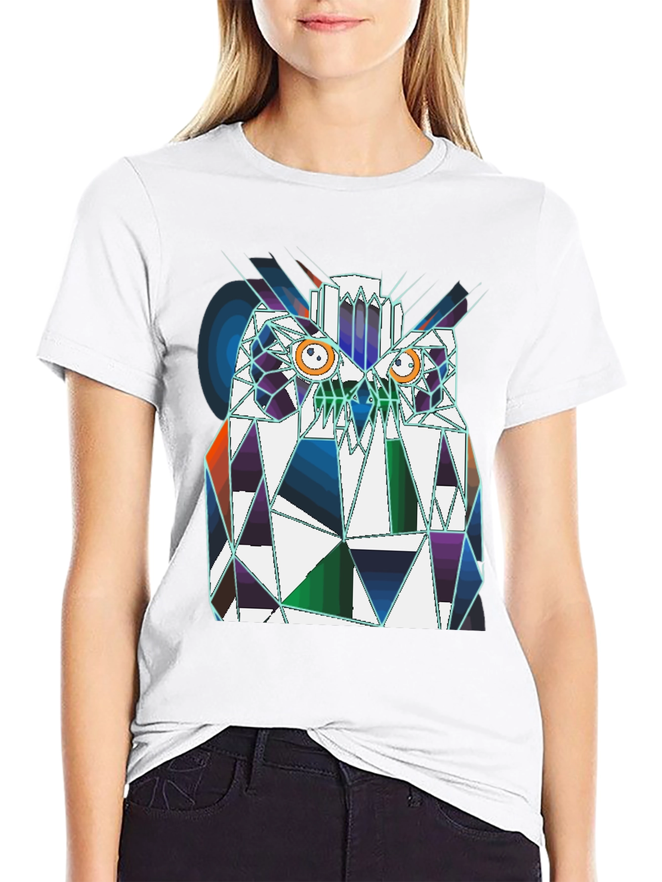 Geometric Owl T-Shirt - Modern Graphic Tee