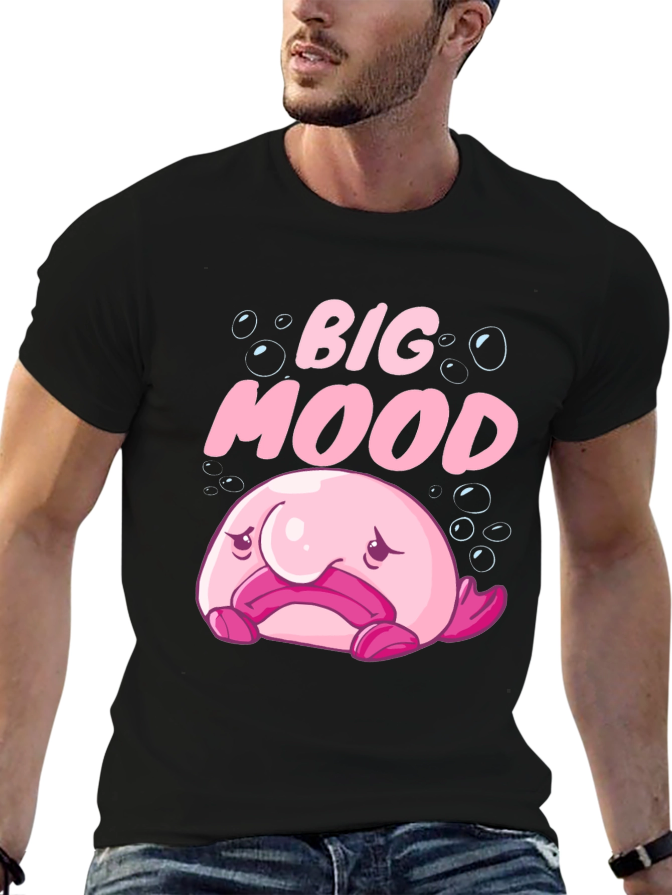 Big Mood Blobfish Graphic Tee - Black