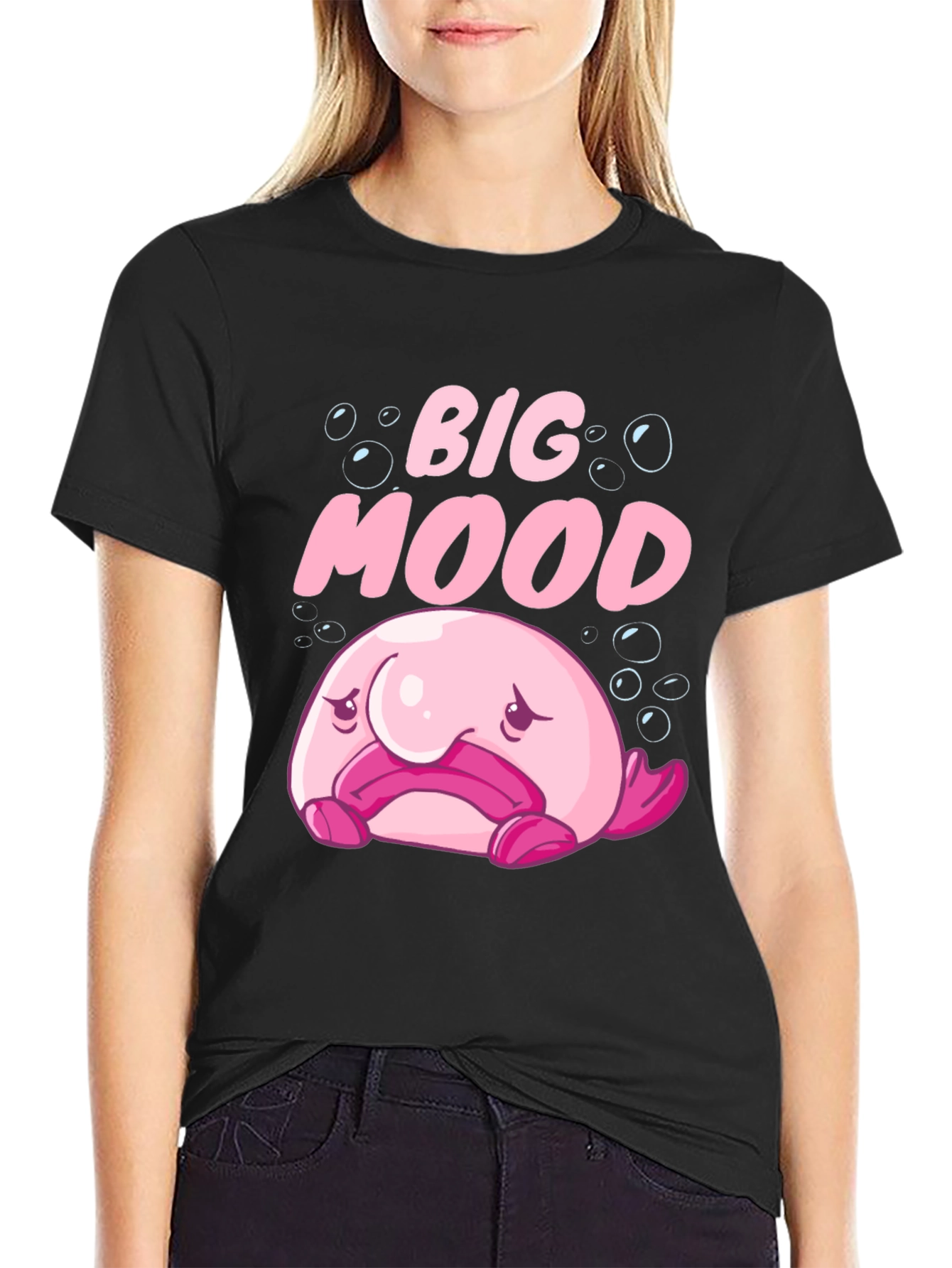 Big Mood Blobfish Graphic Tee - Black