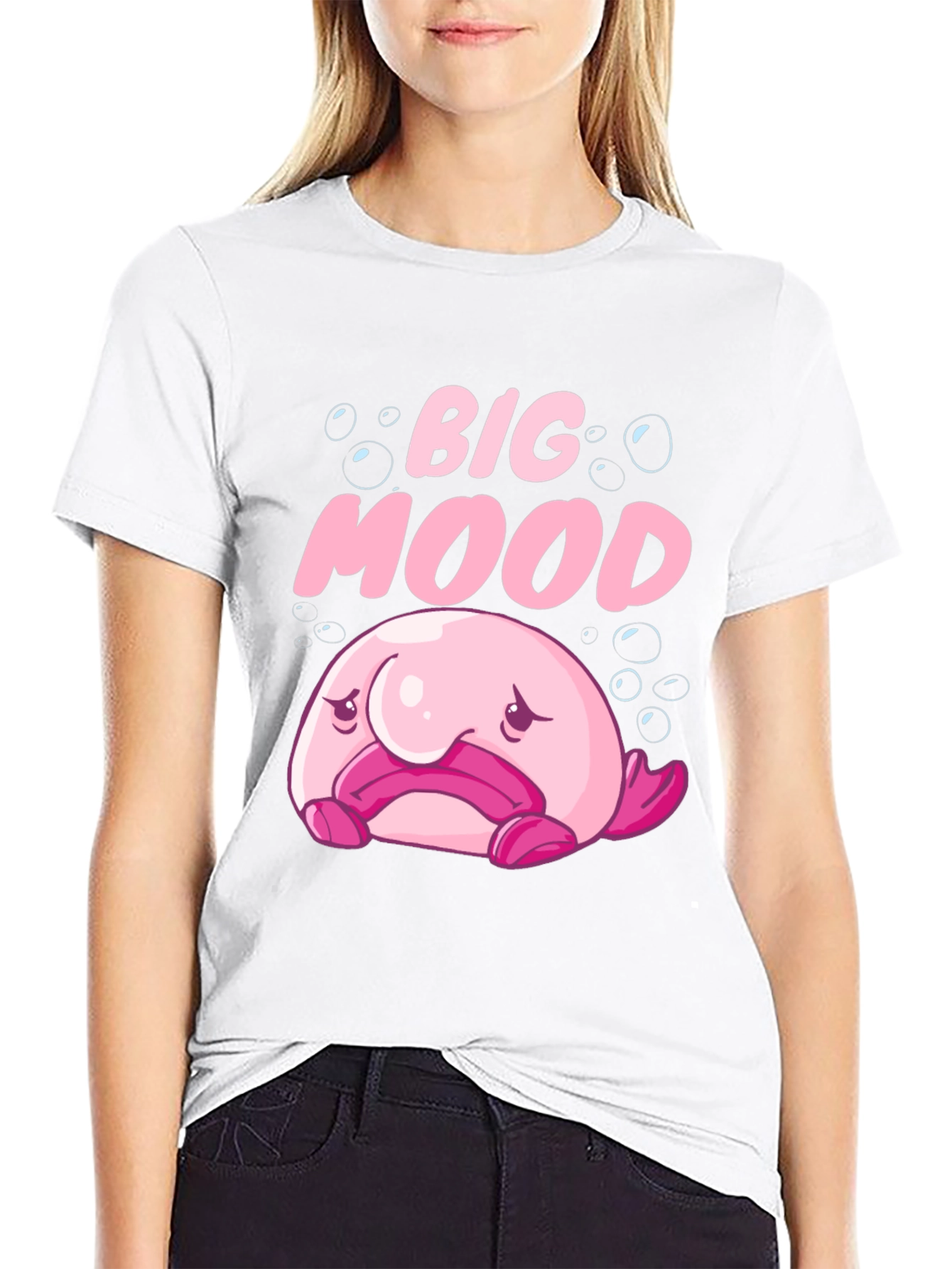 Big Mood Blobfish Graphic Tee - Black