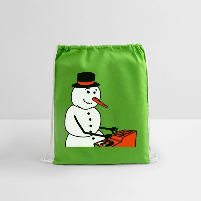 Winter DJ Snowman Mixer Mixing Console Music Party