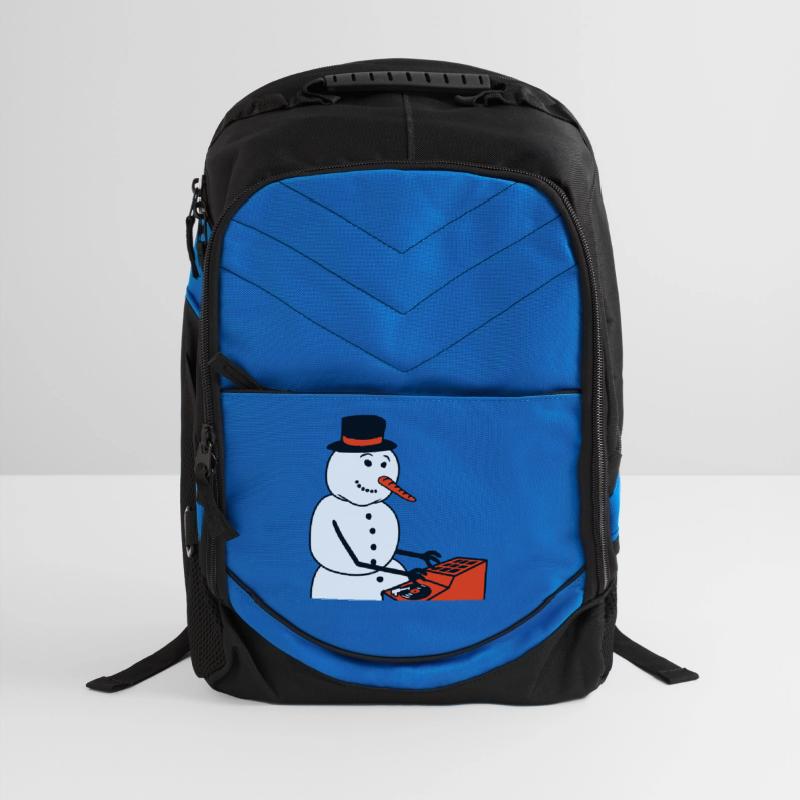 Winter DJ Snowman Mixer Mixing Console Music Party